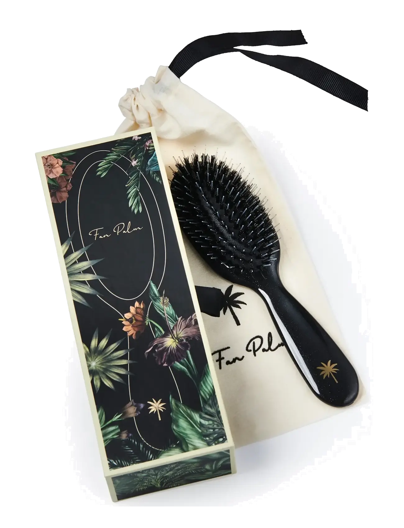FANPALM - Stardust Small - udredningsbørster - black w/glitter - 1