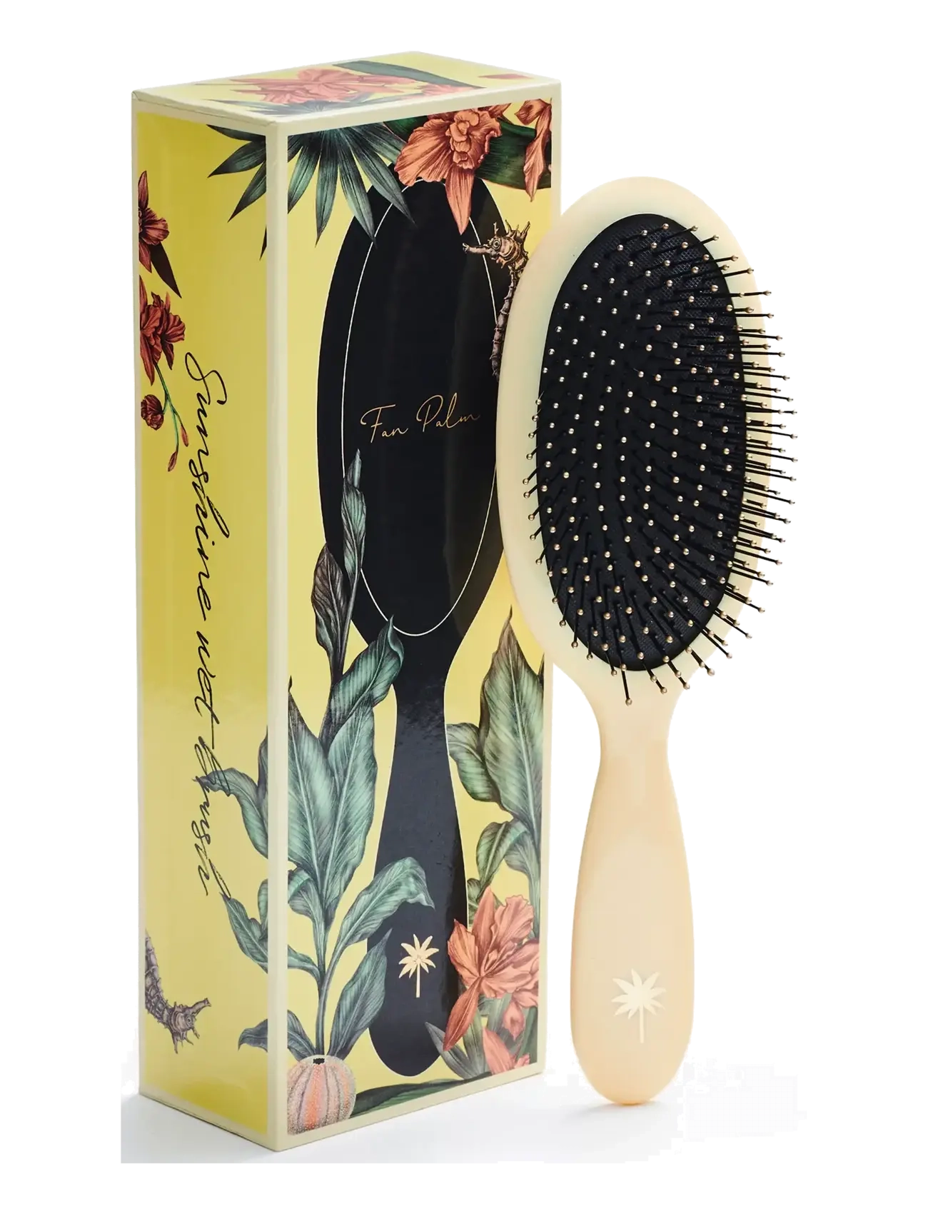 Fan Palm Sunshine Medium, One Size, Hair Brushes & Combs, Gelb - Paddle Brush, Beauty
