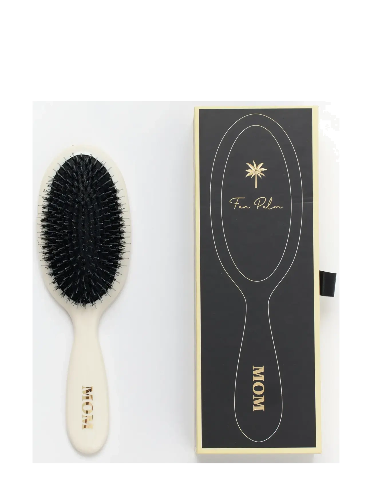 Fan Palm Mom Medium, One Size, Hair Brushes & Combs, Schwarz - Detangling Brush, Beauty