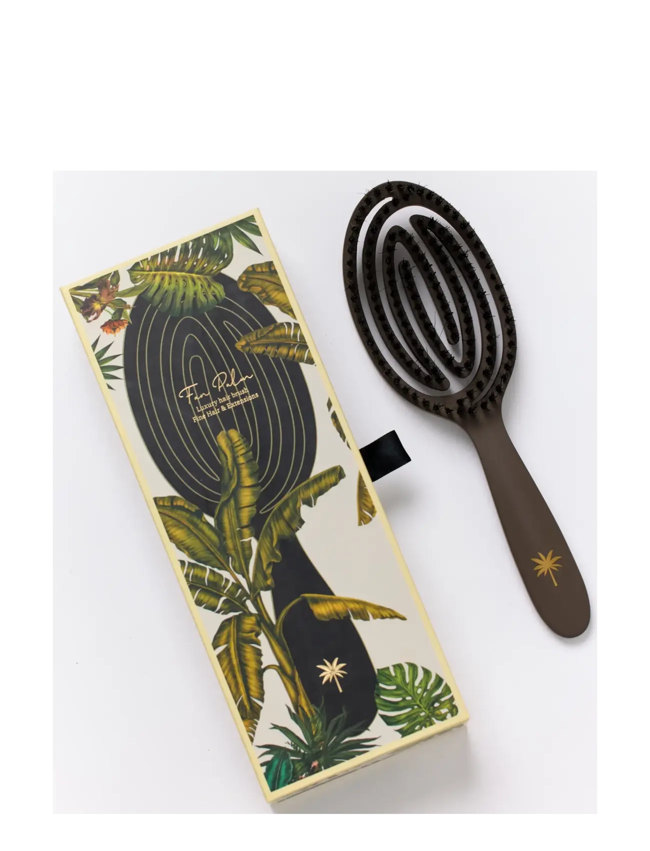Fan Palm - Coco Large - detangling harjad - warm grey - 2