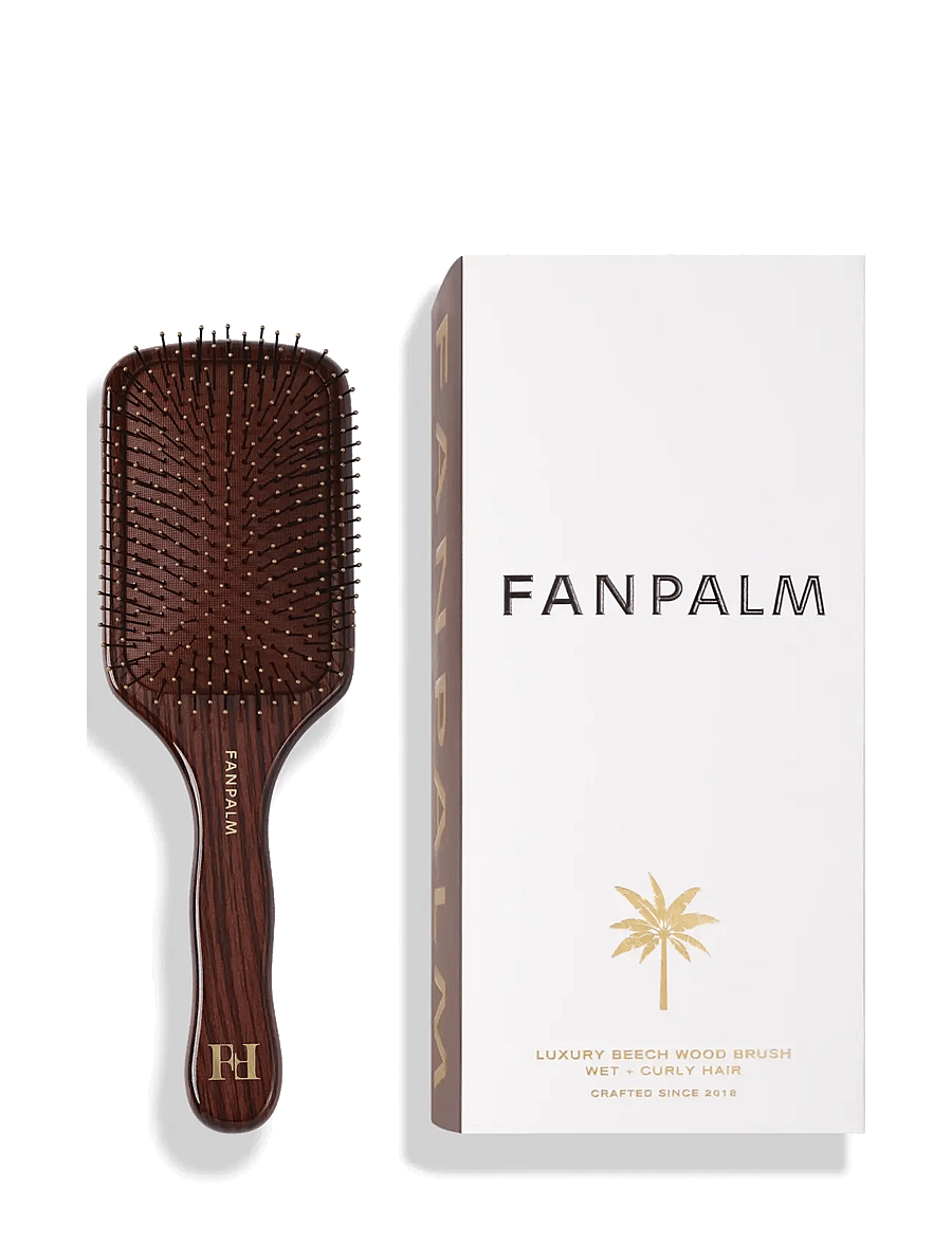 Fan Palm - Wet + Curly Hairbrush Nylon - paddelbürsten - glossy brown - 1