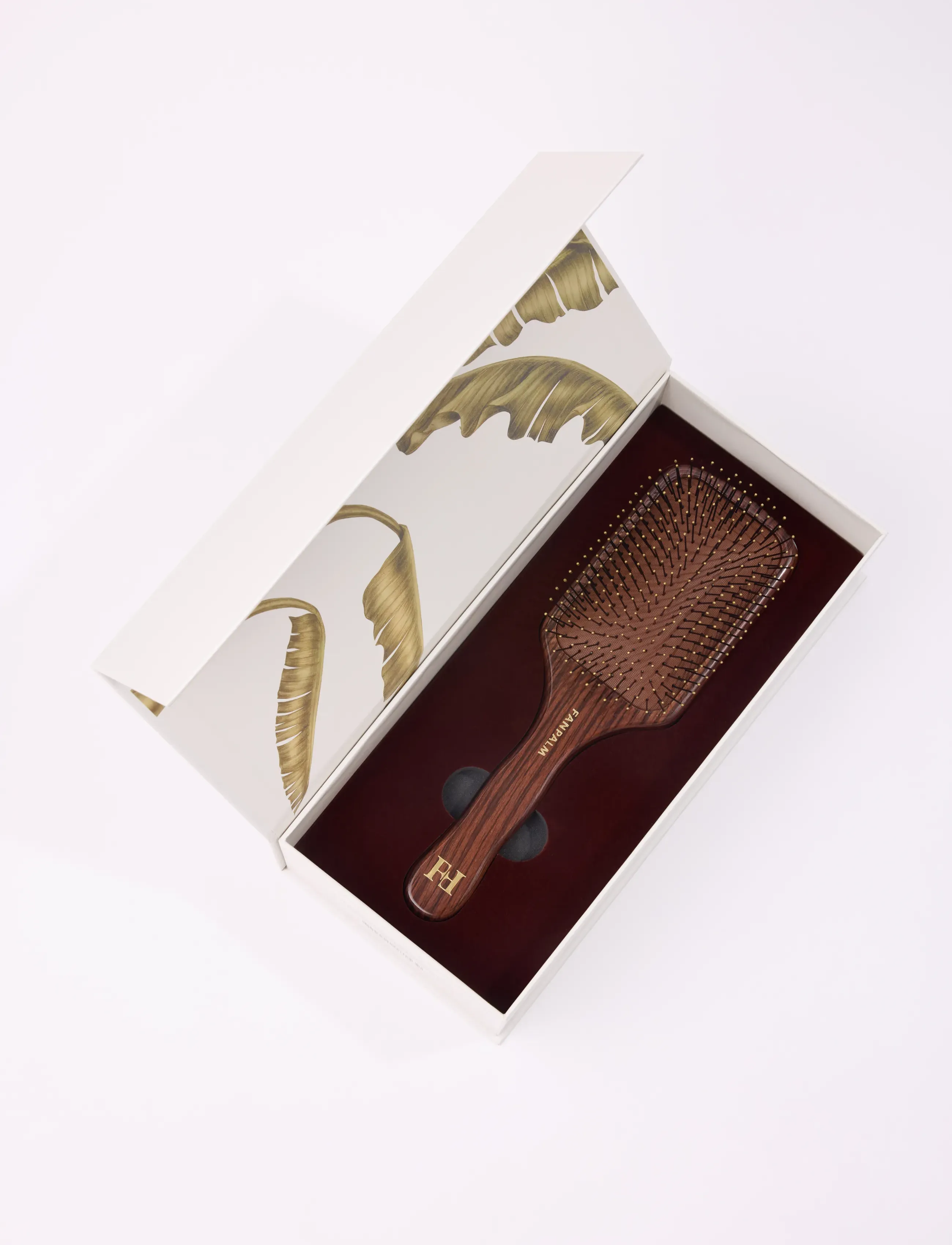 Fan Palm - Wet + Curly Hairbrush Nylon - paddelbørster - glossy brown - 4