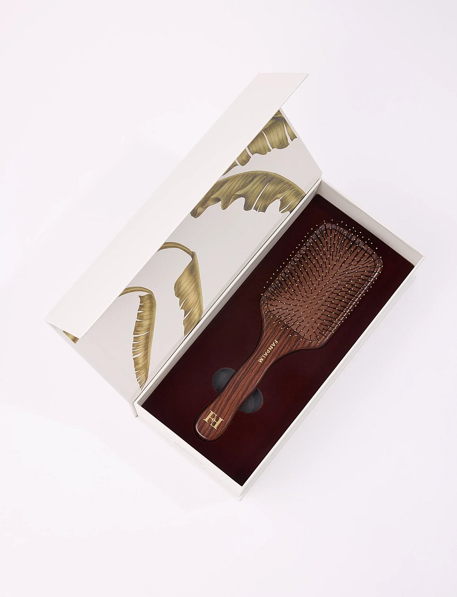 Fan Palm - Wet + Curly Hairbrush Nylon - paddelbürsten - glossy brown - 4