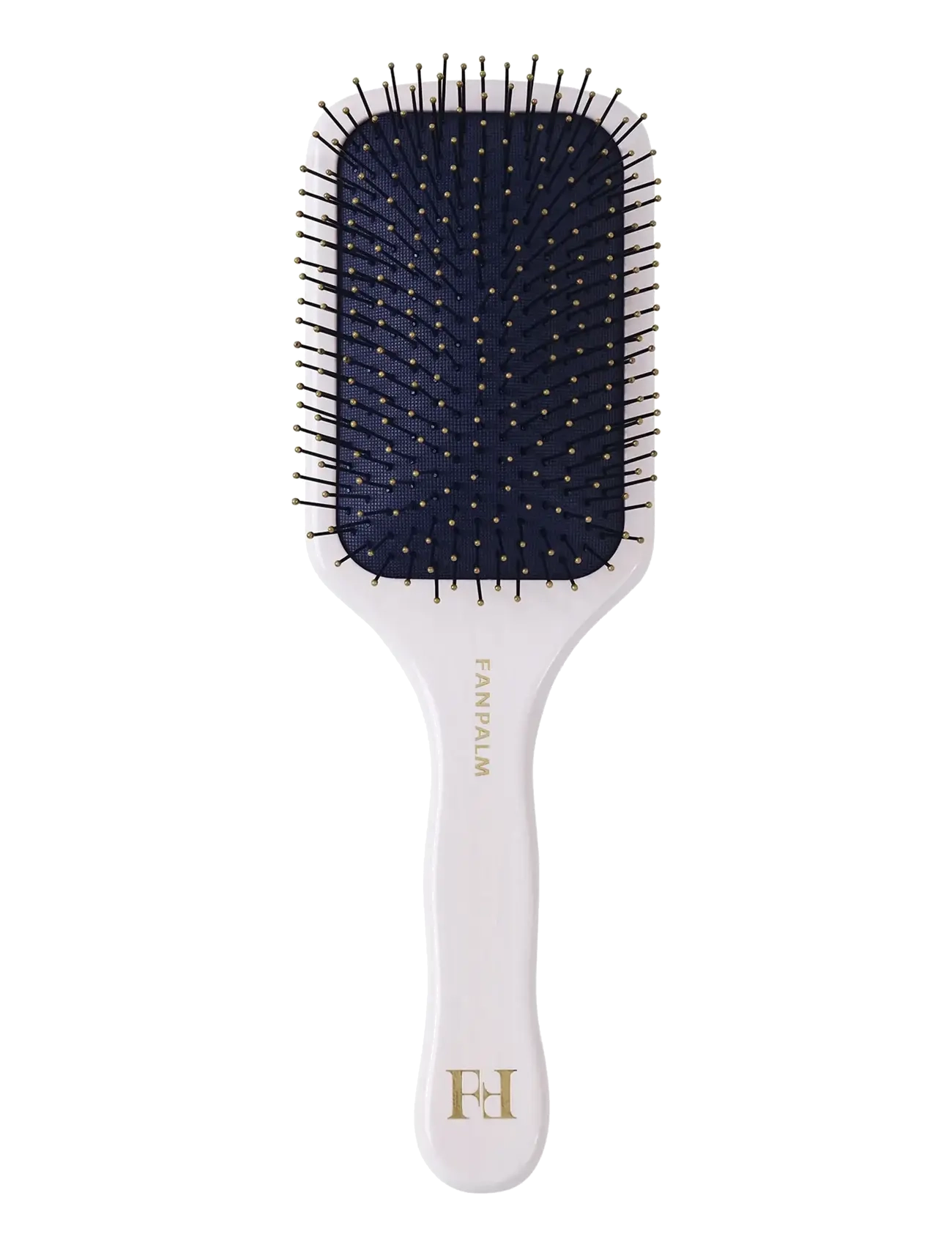 Fan Palm - Wet + Curly Hairbrush Nylon - paddelbørster - glossy white - 2