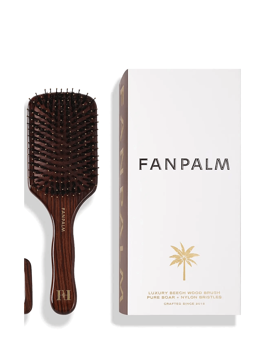 Fan Palm - Boar- & Nylon Hairbrush - glossy brown - 1