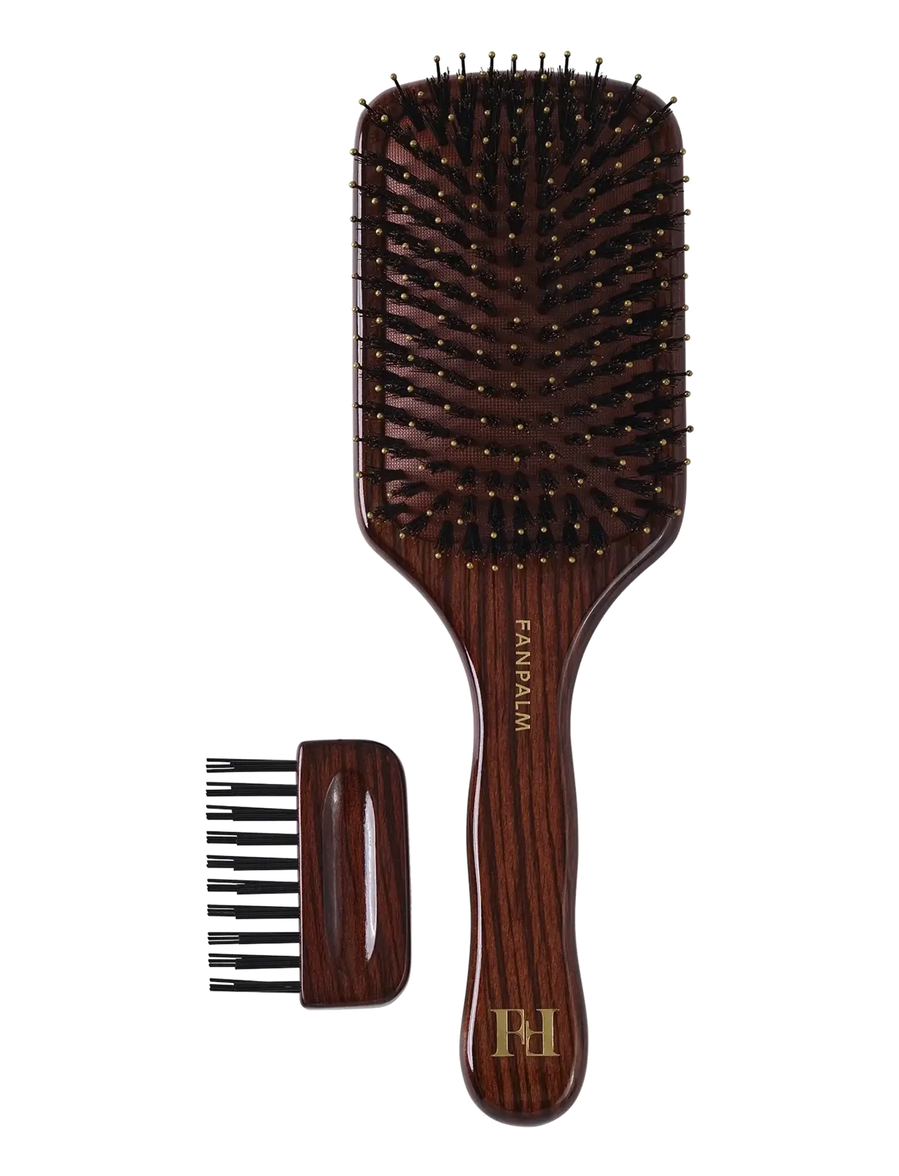 Fan Palm - Boar- & Nylon Hairbrush - glossy brown - 2