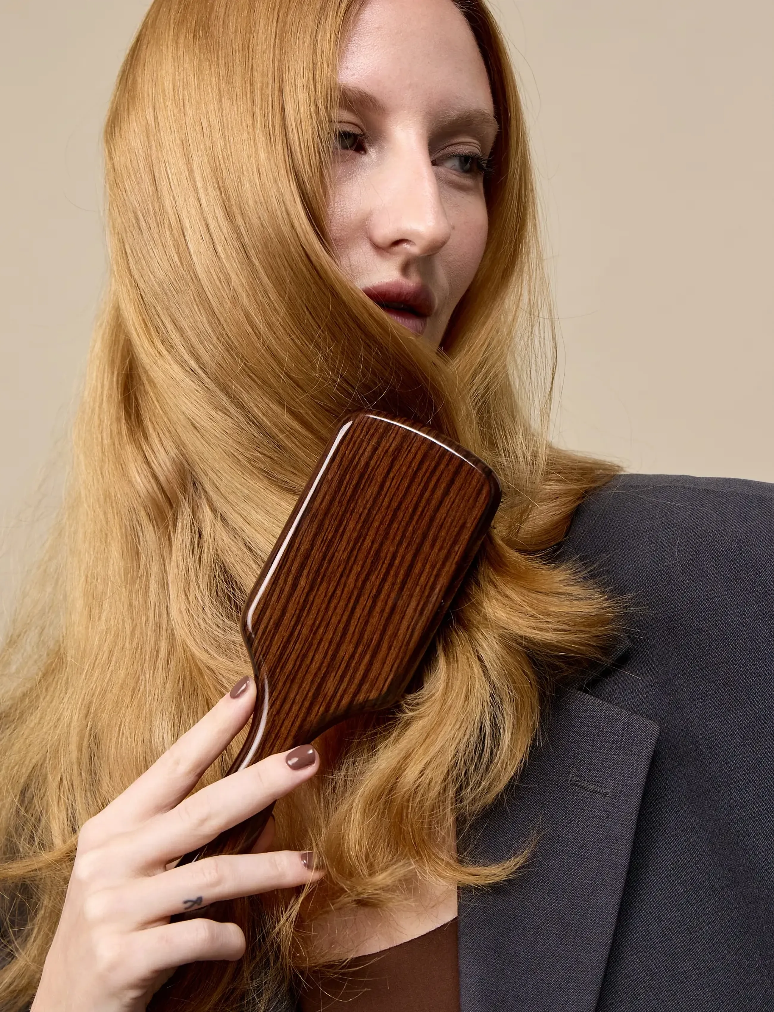 Fan Palm Boar- & Nylon Hairbrush, One Size, Hair Brushes Combs, Braun - Paddle Brush, Beauty