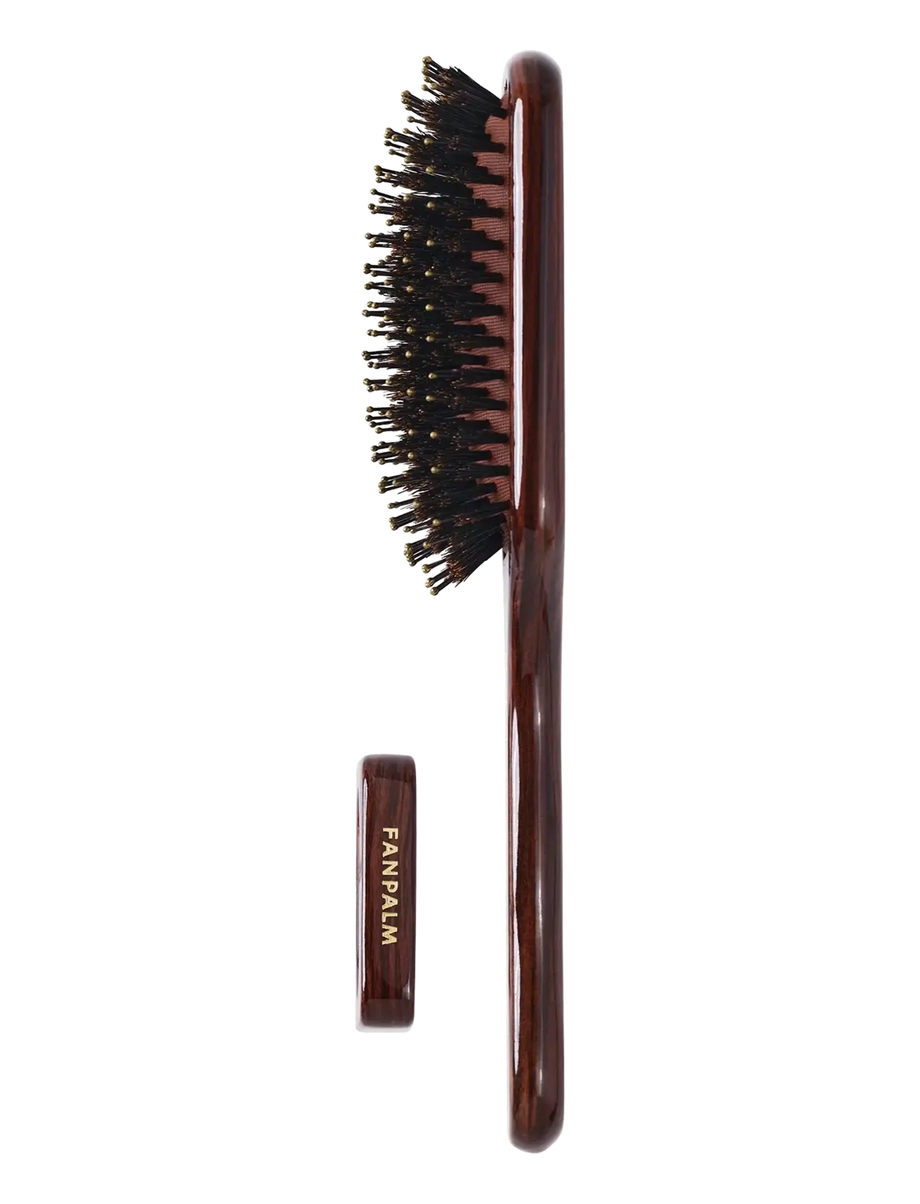 Fan Palm - Boar- & Nylon Hairbrush - glossy brown - 3