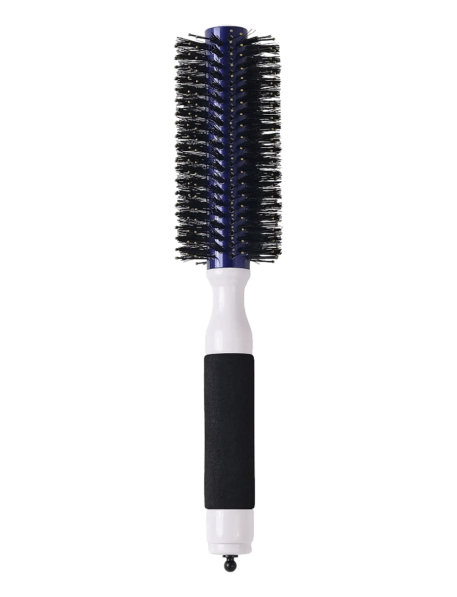 Fan Palm - Boar- & Nylon Hairbrush - rundbürsten - glossy white - 2