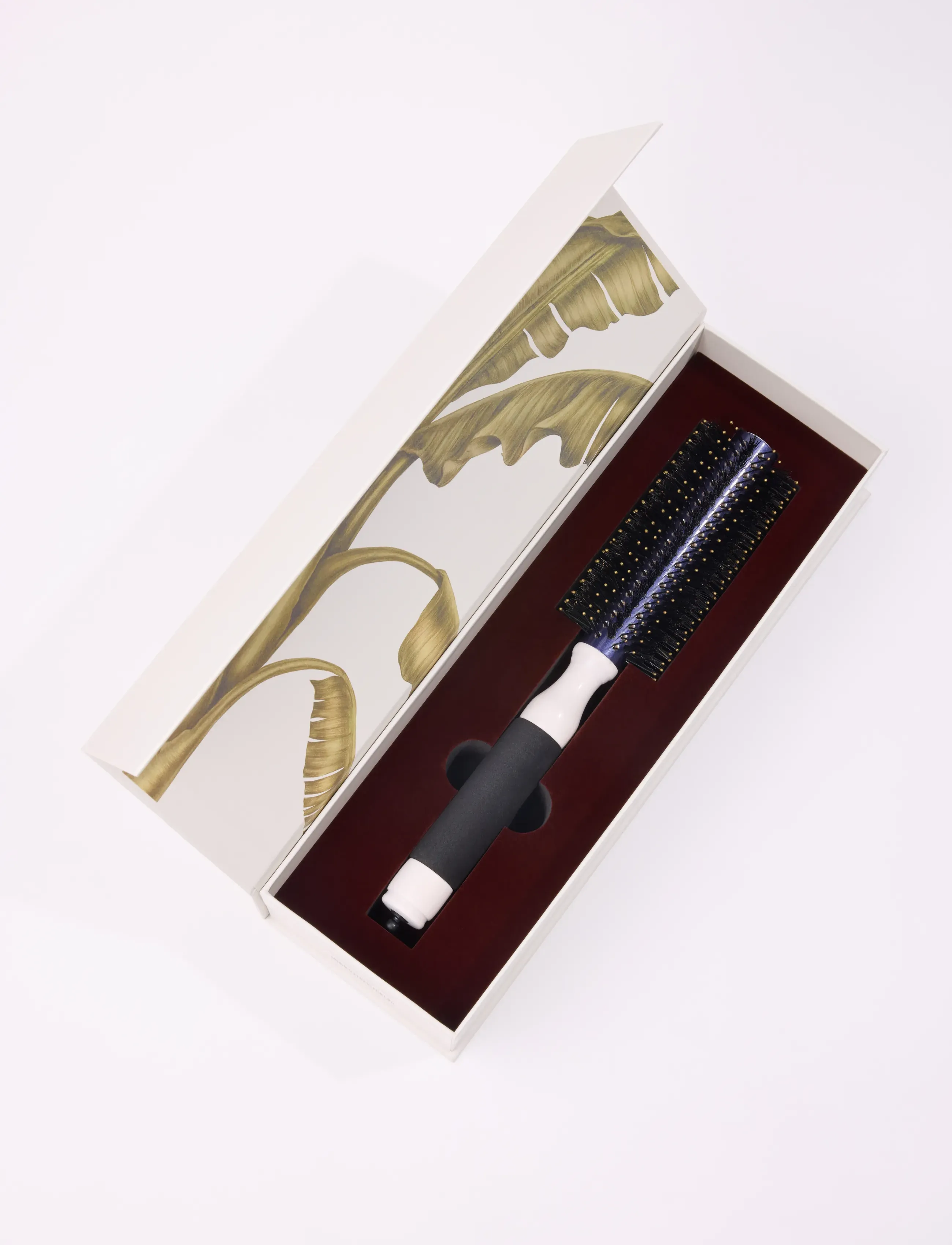 Fan Palm Boar- & Nylon Hairbrush, One Size, Hair Brushes Combs, Weiß - Round Brush, Beauty