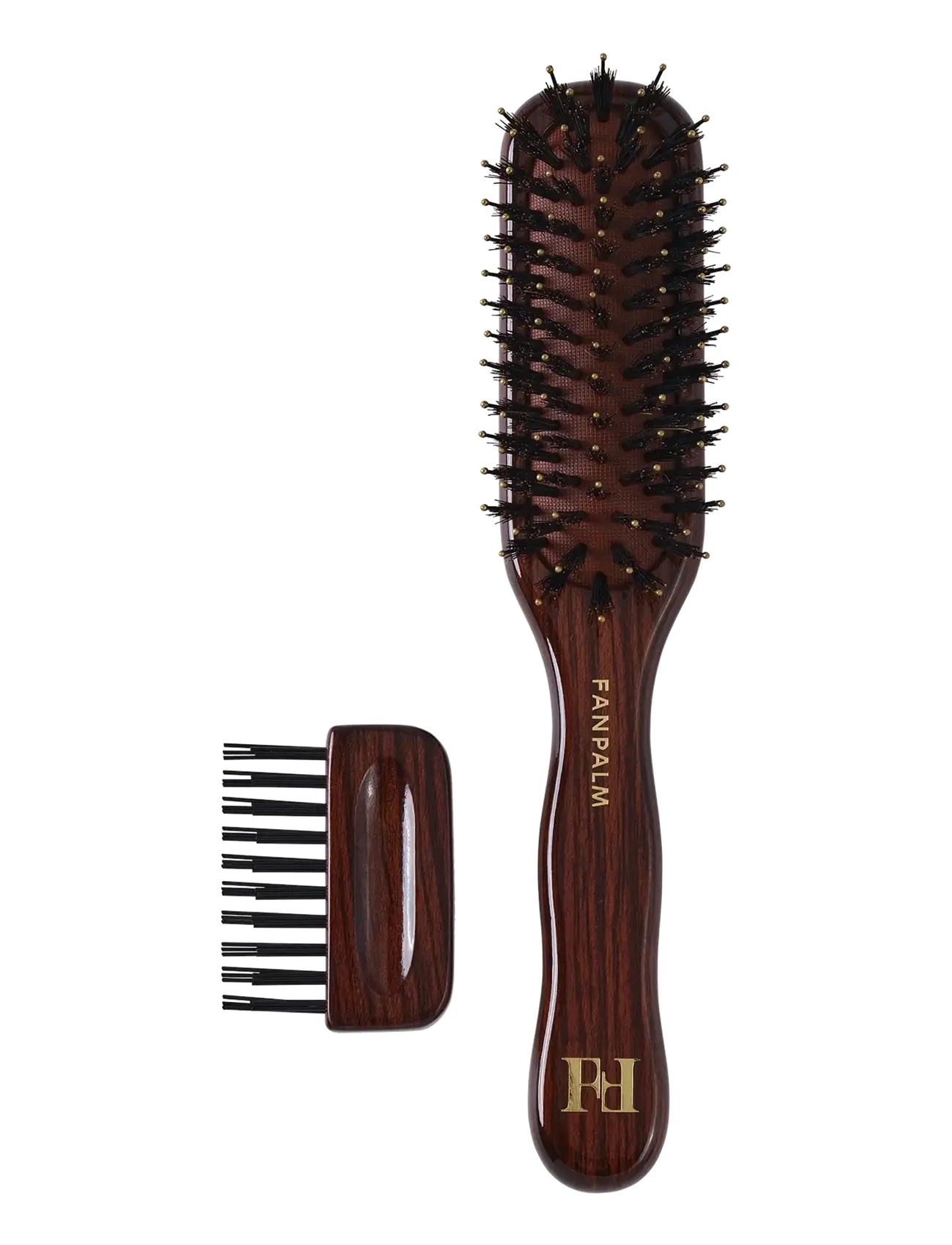 Fan Palm - Boar- & Nylon Hairbrush - glossy brown - 2