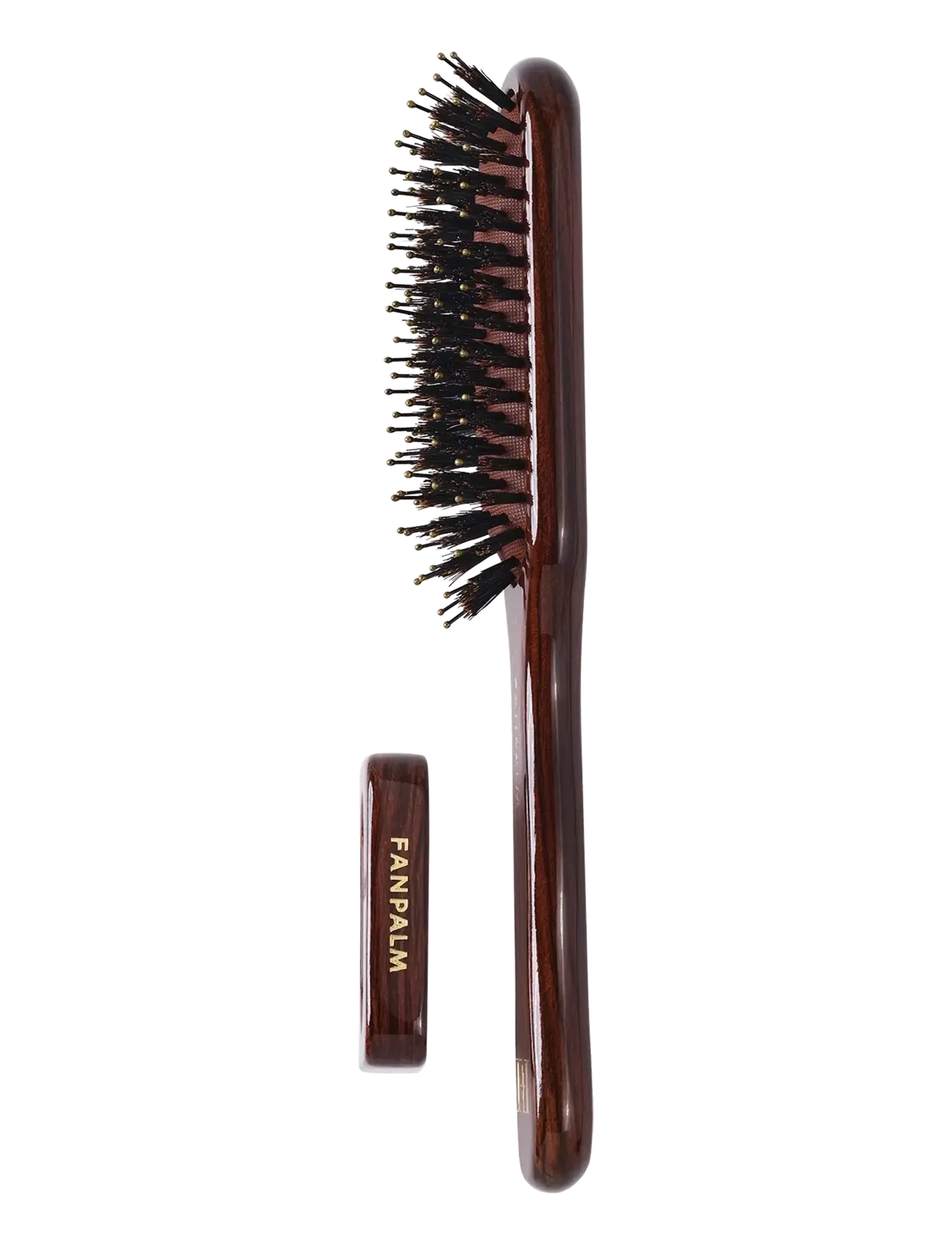 Fan Palm - Boar- & Nylon Hairbrush - glossy brown - 3