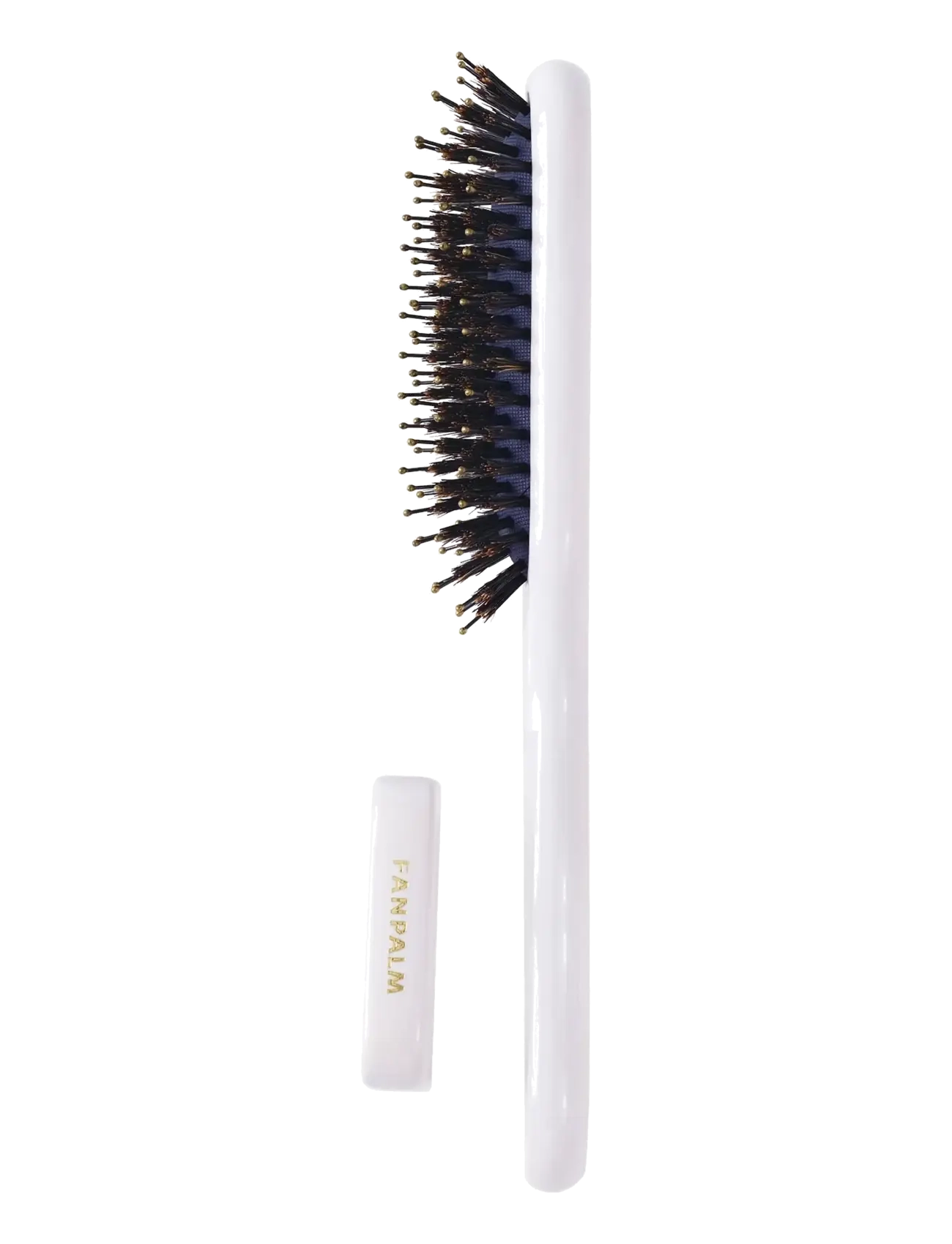 Fan Palm - Boar- & Nylon Hairbrush - glossy white - 2