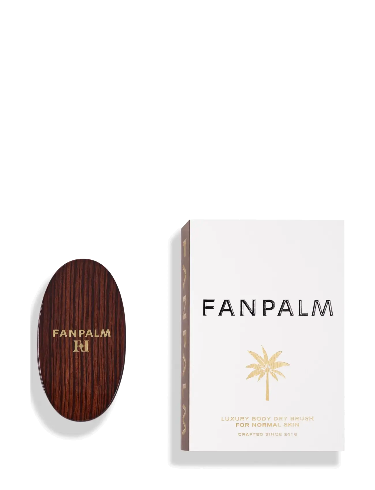 Fan Palm Body Dry Brush, Skincare Tilbehør, Brun, Str: ONE SIZE