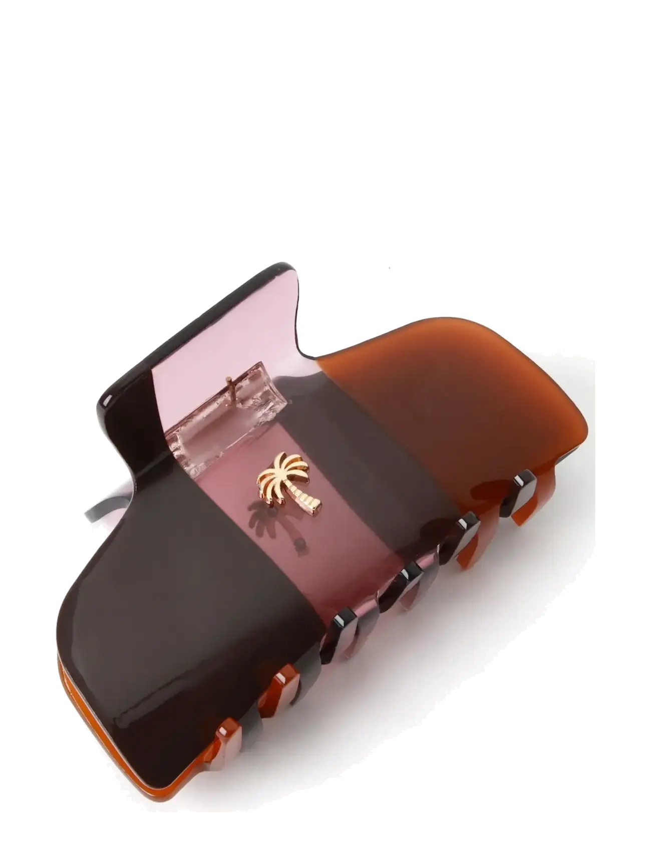 Fan Palm - Fan Palm Hair Clips - dark brown /rose/brown - 2