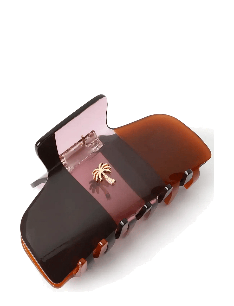 Fan Palm - Fan Palm Hair Clips - dark brown /rose/brown - 2