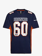 Denver Broncos NFL Value Franchise Fashion Top - ATHLETIC NAVY,CLASSIC ORANGE