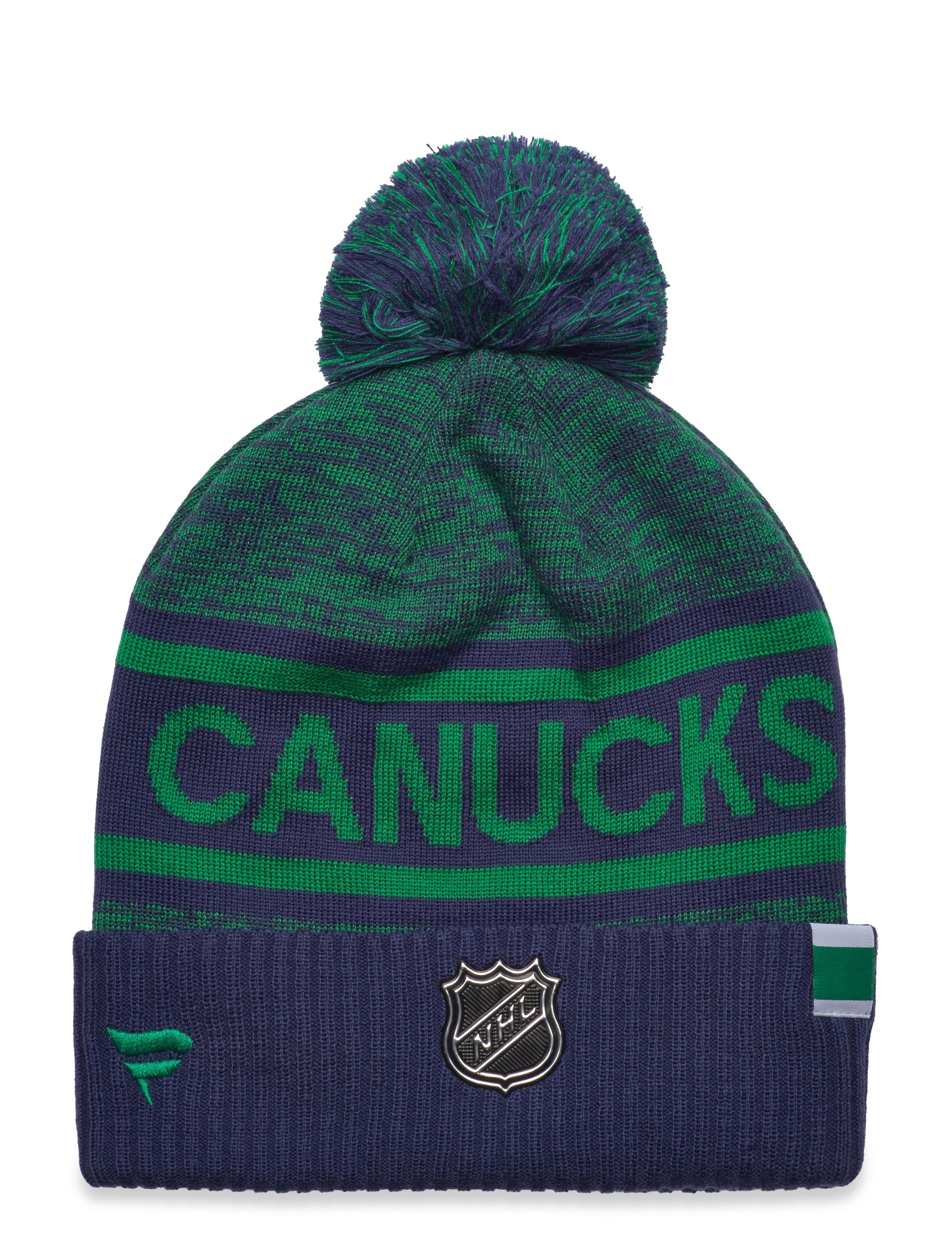 Authentic Pro Rink Heathered Cuffed Pom Knit - BLUE COBALT