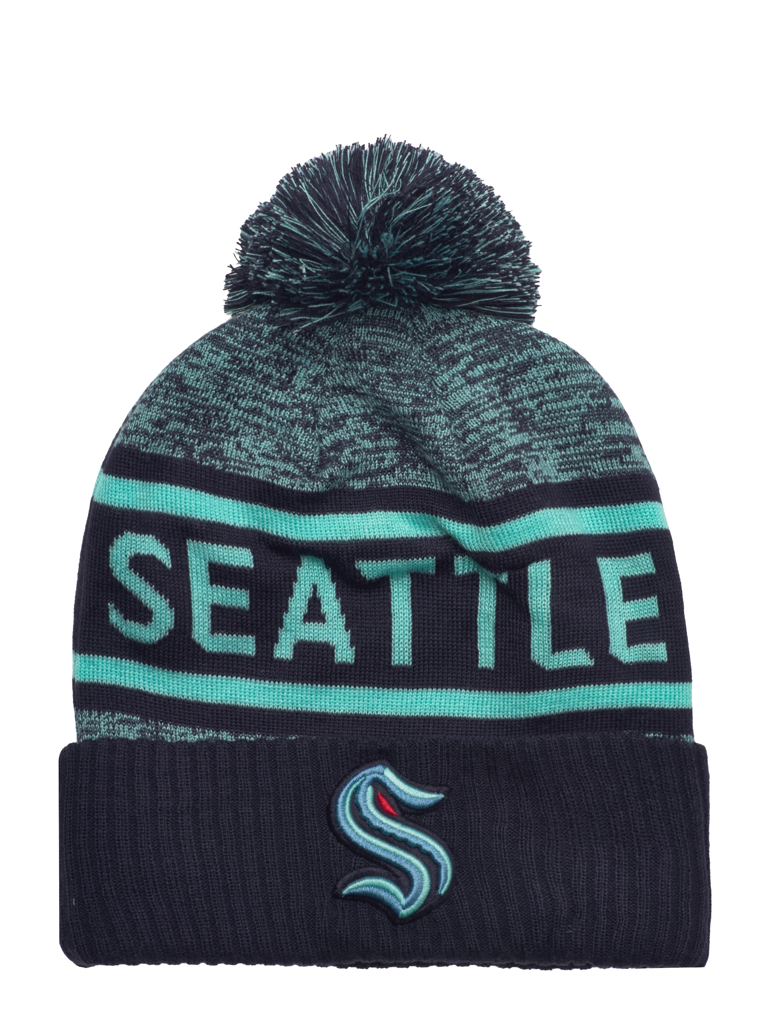 Fanatics - Authentic Pro Rink Heathered Cuffed Pom Knit - traditional navy - 1