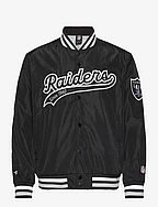 Las Vegas Raiders Sateen Jacket - BLACK, BLACK, BLACK, WHITE, SPORT GRAY, BLACK