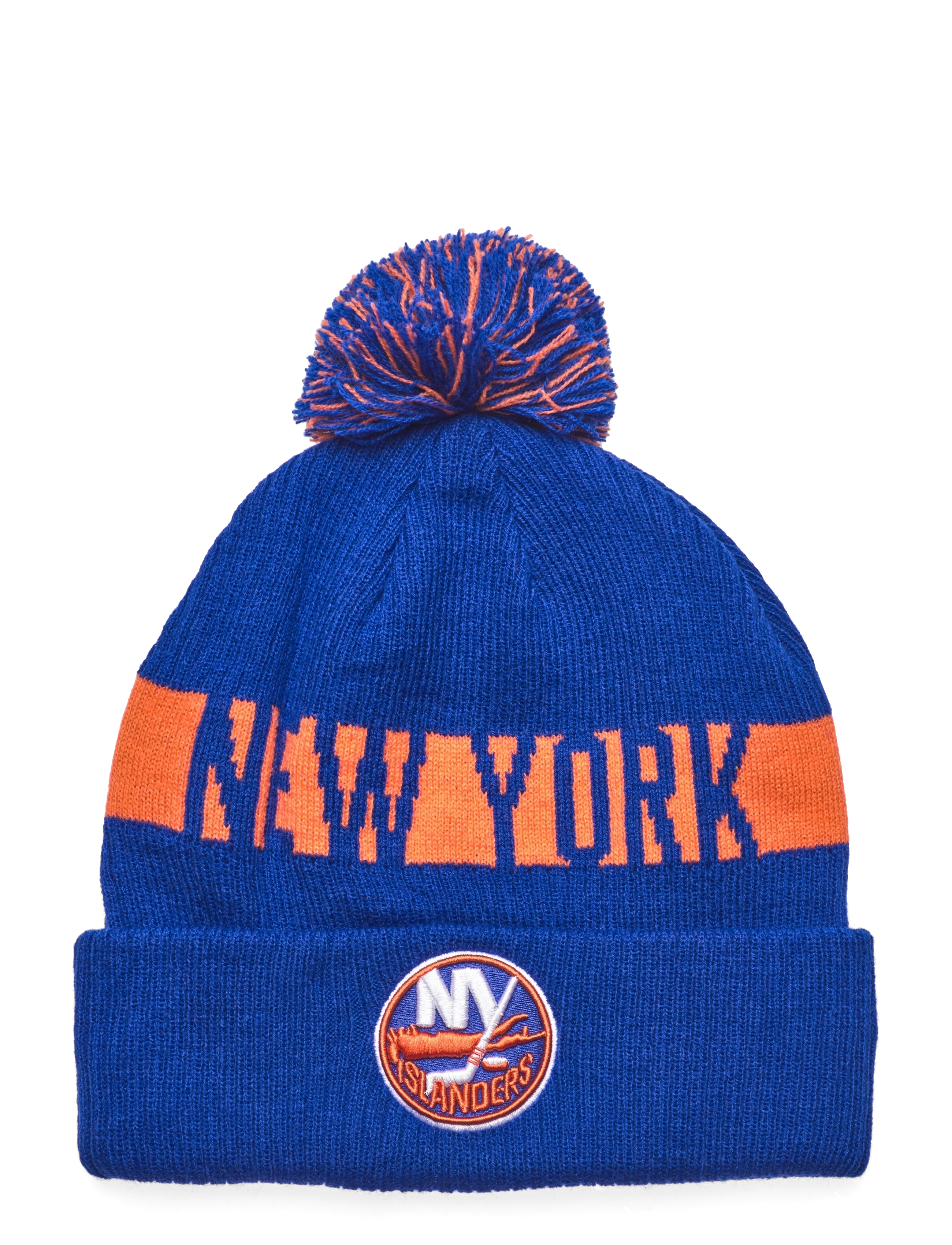 Fundamental Beanie Cuff with Pom - DEEP ROYAL