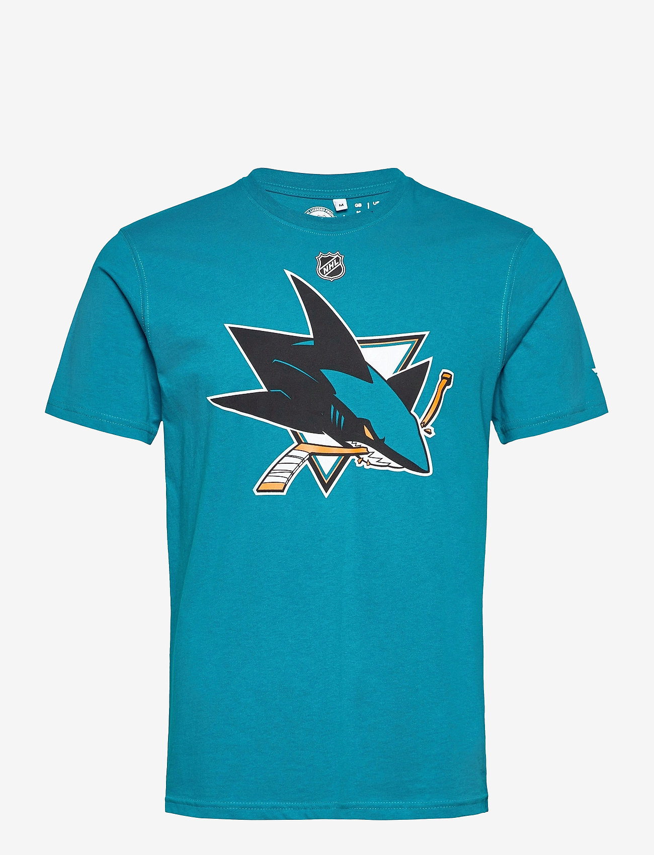Fanatics - San Jose Sharks Iconic Name & Number Graphic T-Shirt - teal - 0