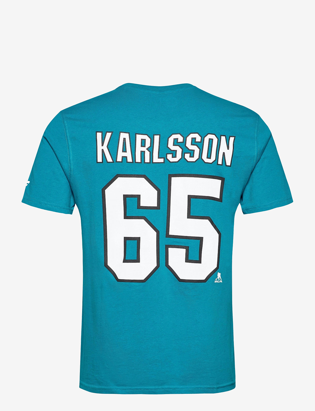 Fanatics - San Jose Sharks Iconic Name & Number Graphic T-Shirt - teal - 1