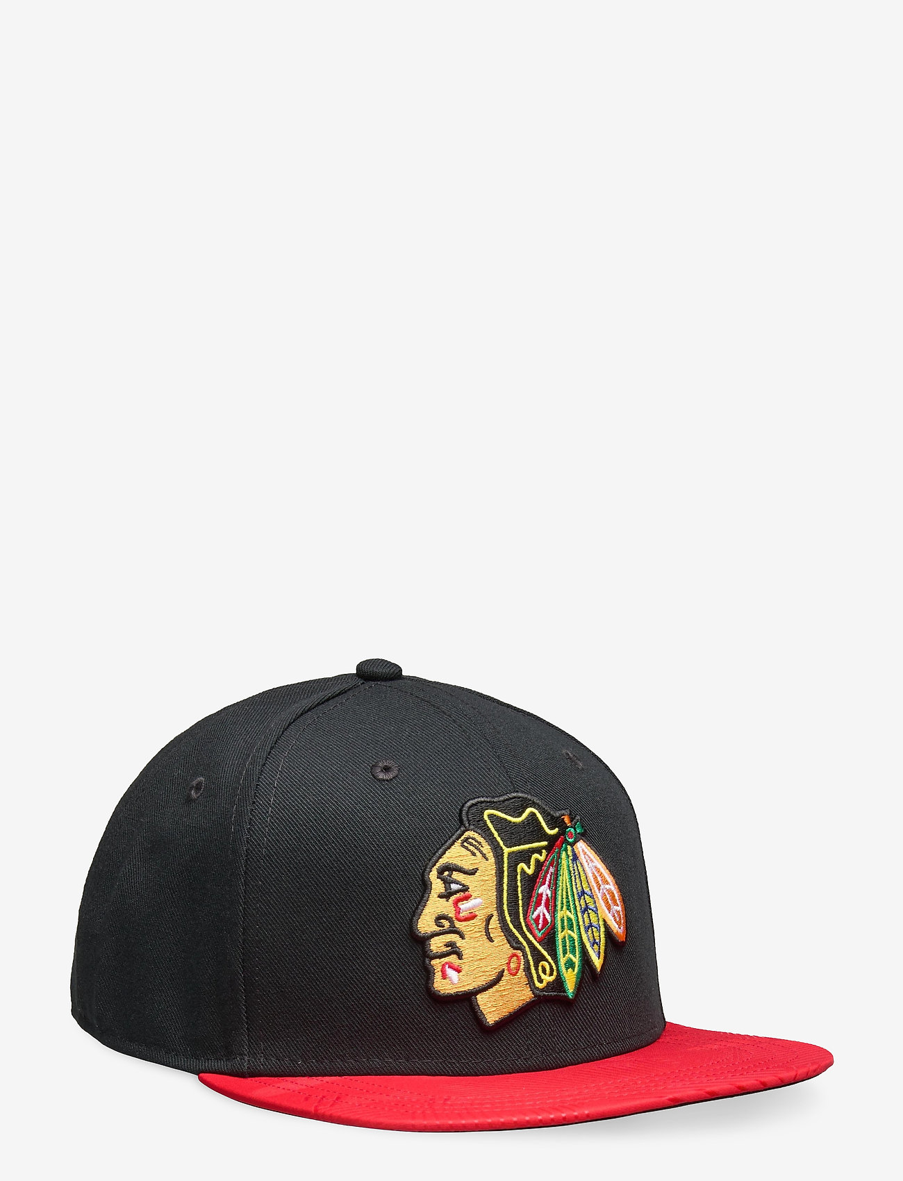 Fanatics - Chicago Blackhawks Iconic Defender Snapback Cap - black/athletic red - 0