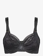 FUSION LACE UW SIDE SUPPORT BRA 40 D - BLACK