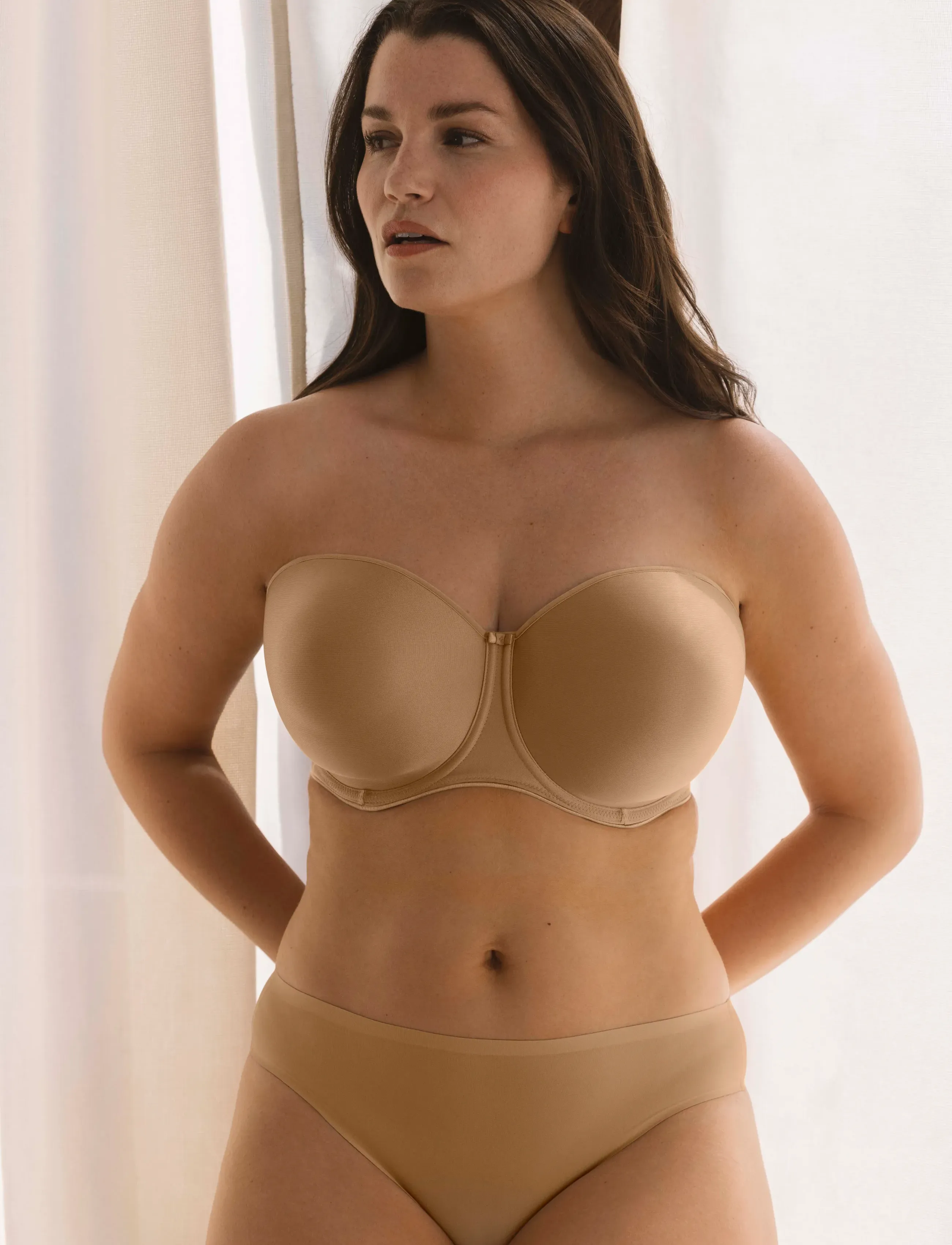 Fantasie Smoothing, 90 E, Bras & Oberteile, Beige - T-shirt Bras, Frauen