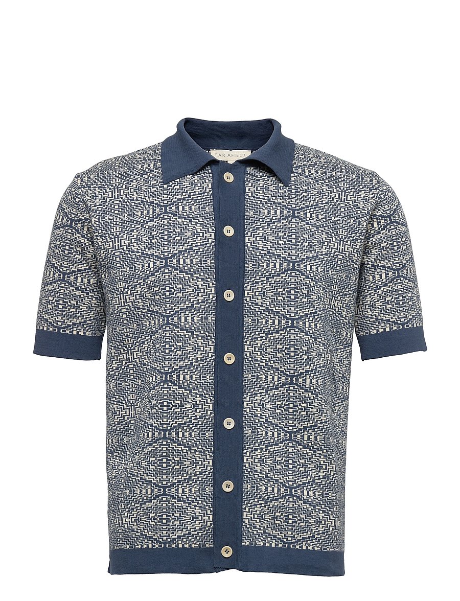 Far Afield - Zigger S/S Cardigan - tribal navy - 0