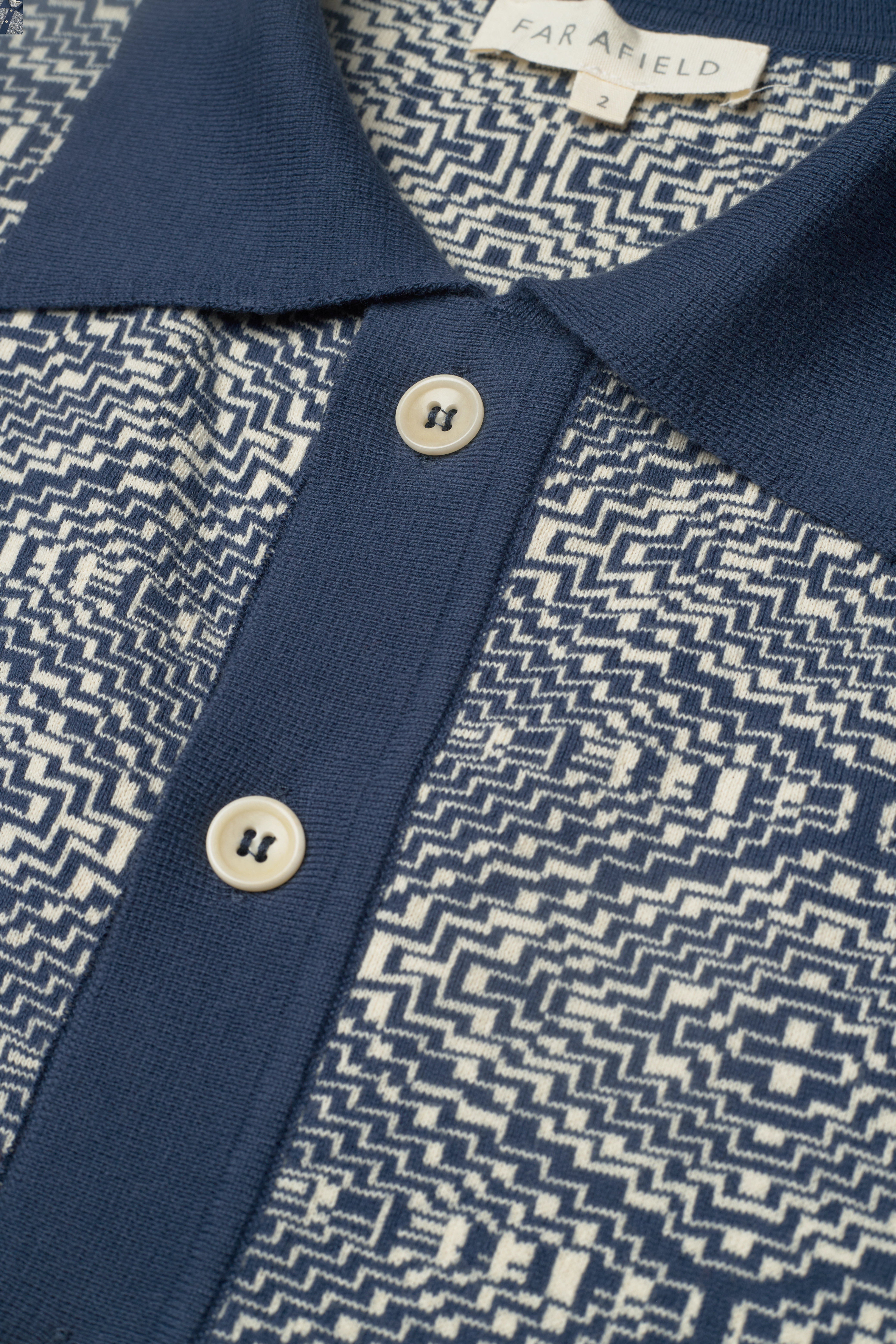 Far Afield - Zigger S/S Cardigan - tribal navy - 2