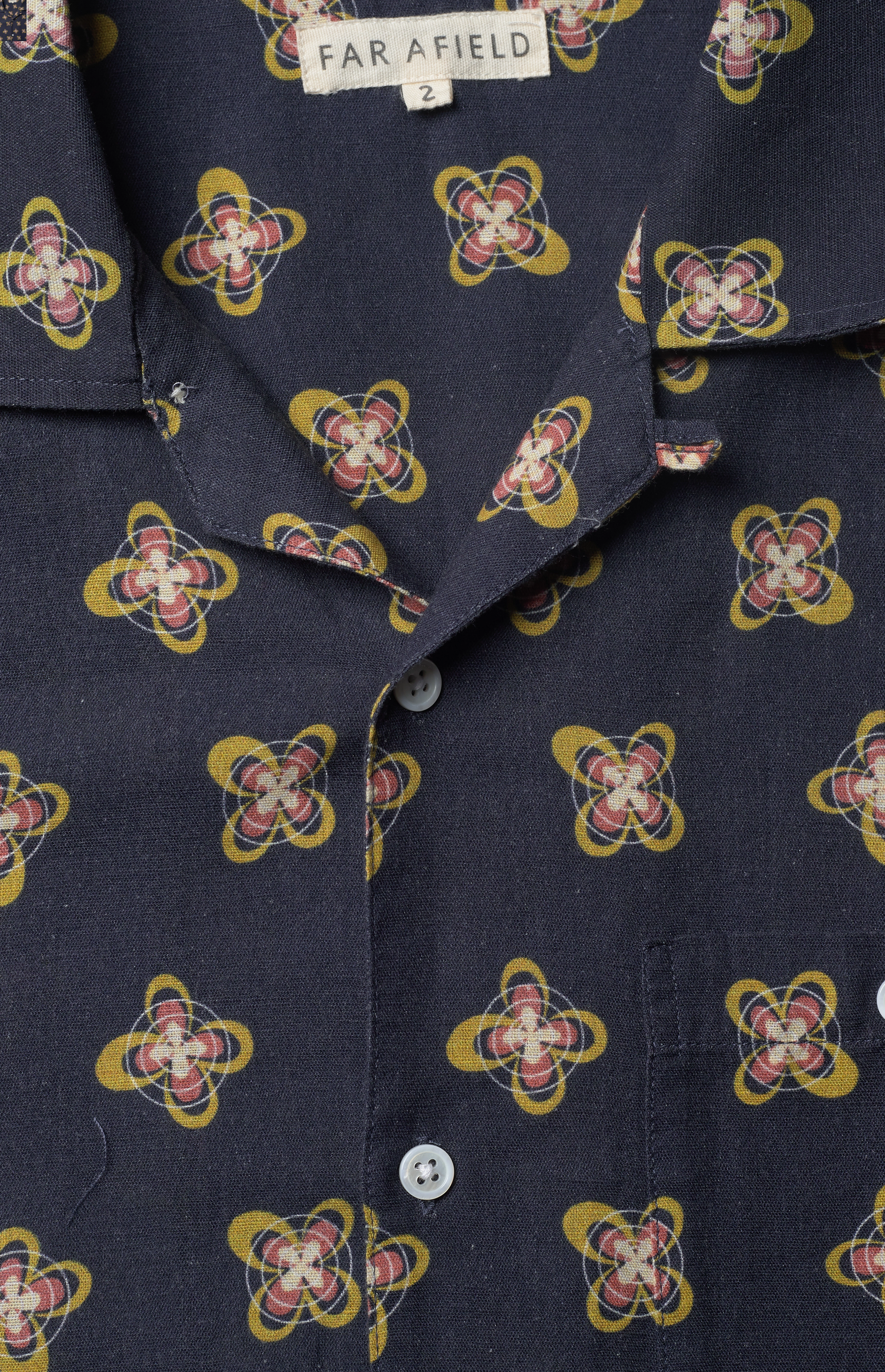 Far Afield - Selleck S/S Shirt - Hilma Floral - navy - 2