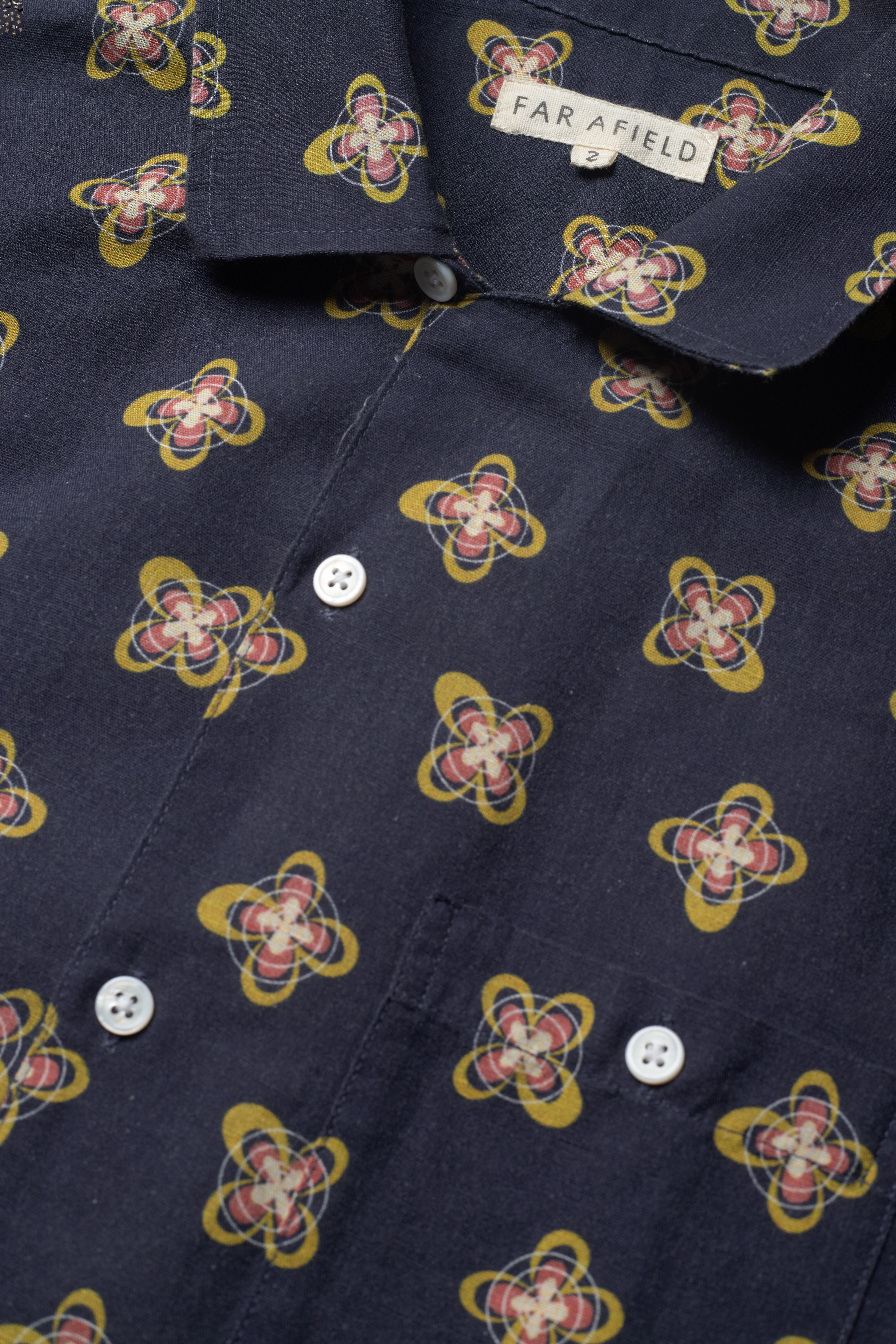 Far Afield - Selleck S/S Shirt - Hilma Floral - navy - 3