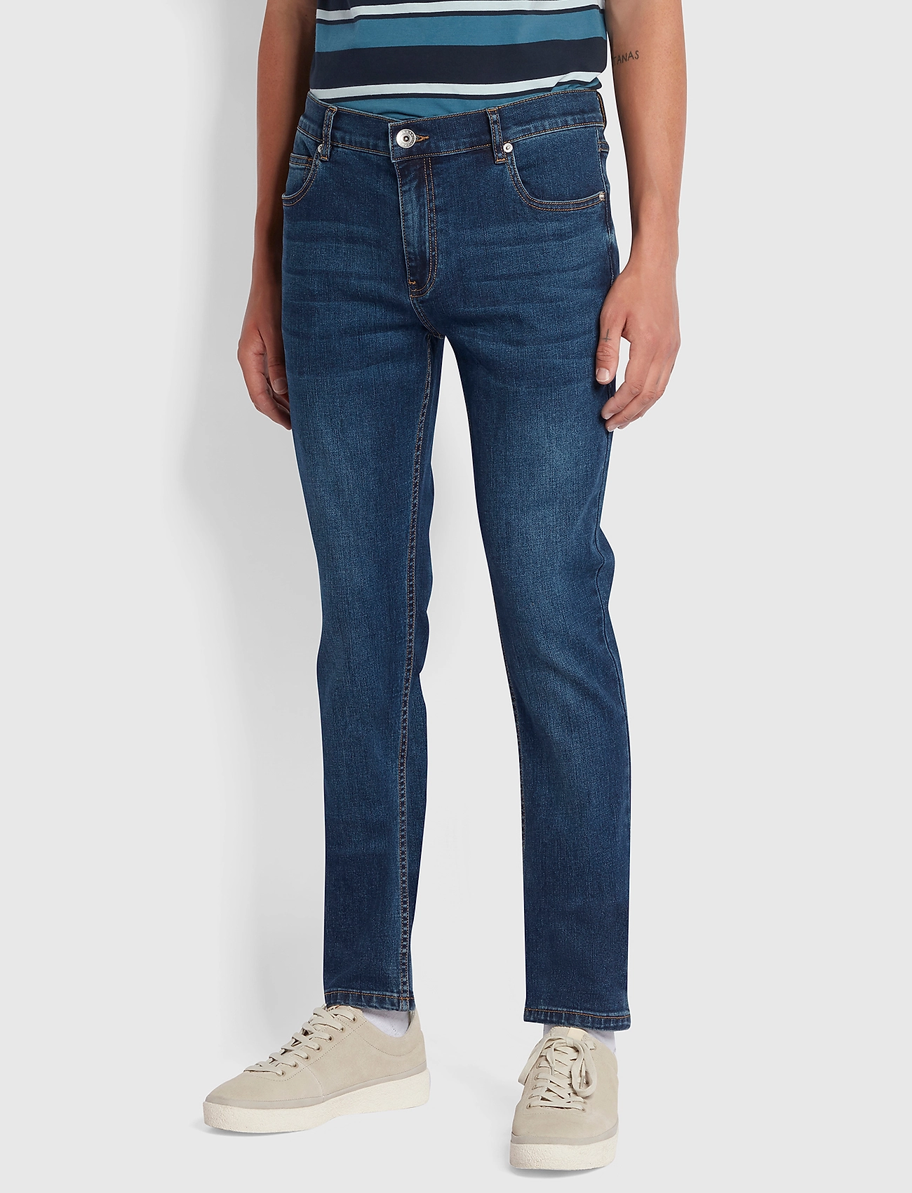 Farah - DRAKE STRETCH DENIM - skinny jeans - mid denim - 0