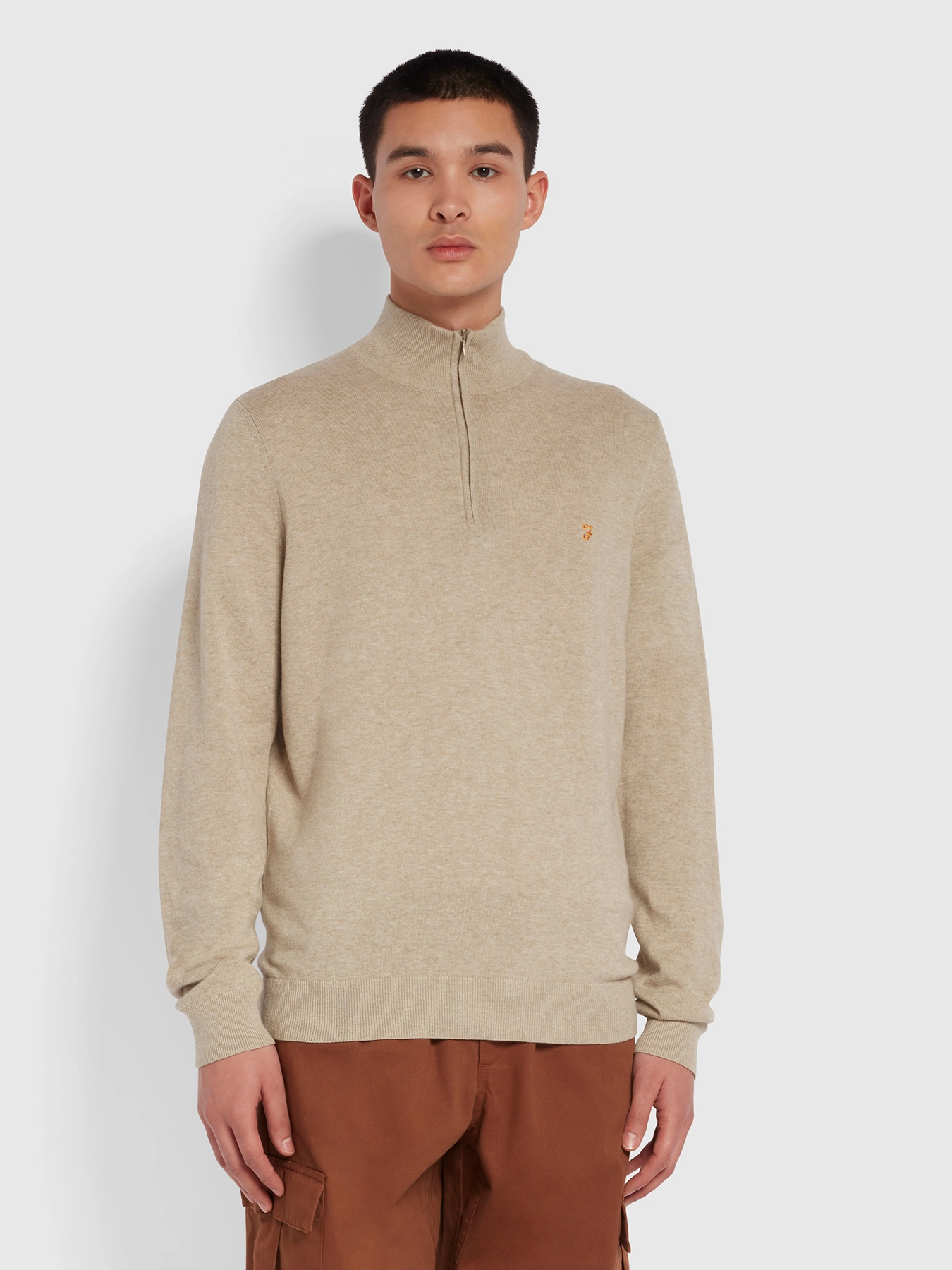 Farah - REDCHURCH COTTON 1/4 - smoky brown marl - 2