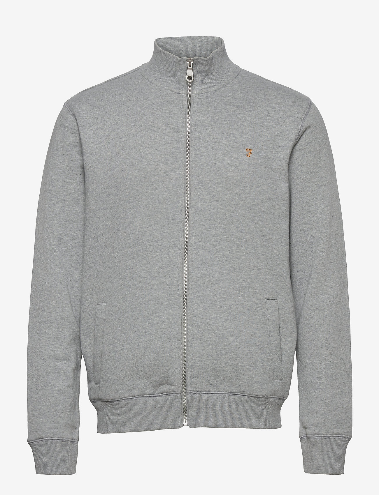 Farah - VANCE FULL ZIP SWEATSHIRT - light grey marl - 0