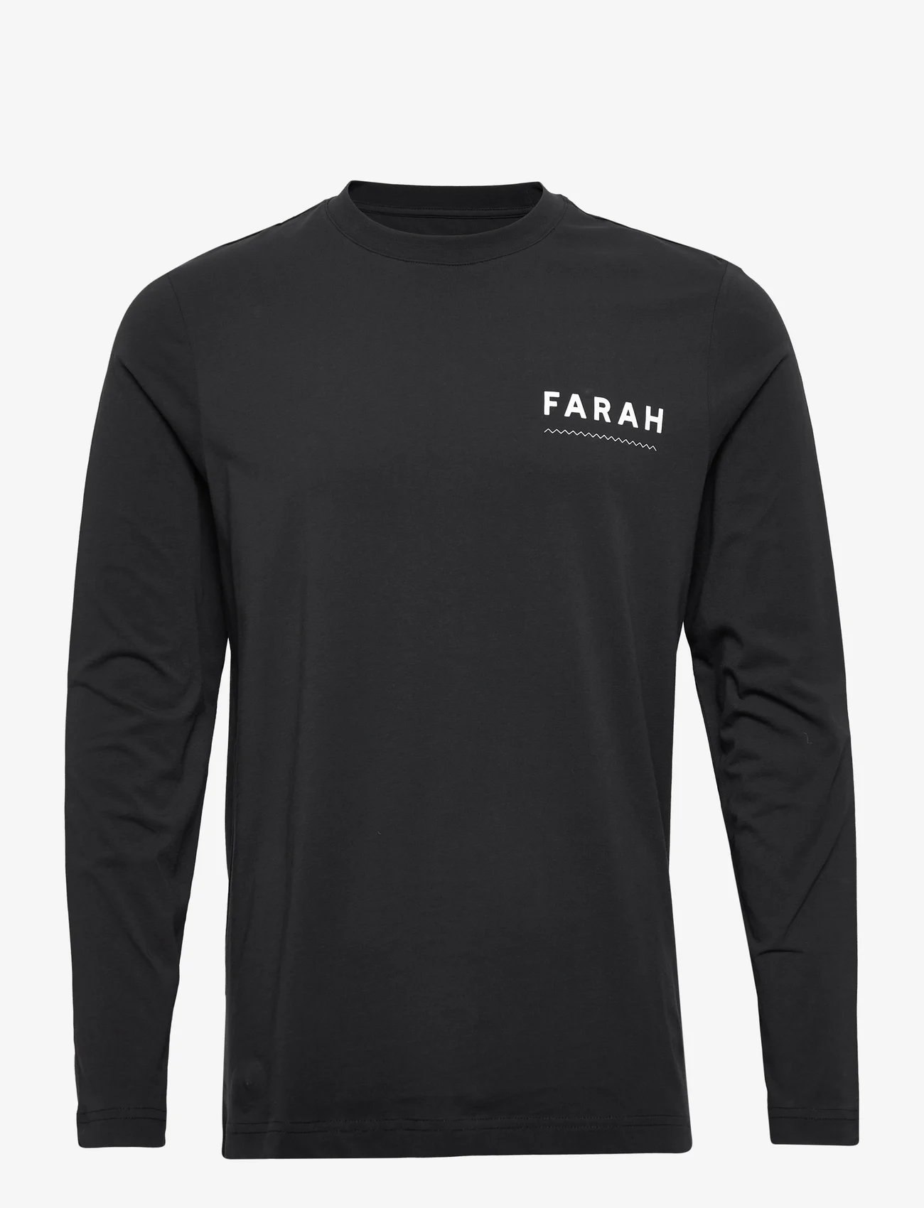 Farah - NEWLAND LS GRAPHIC TEE - t-shirts - black - 0