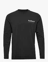 Farah - NEWLAND LS GRAPHIC TEE - t-shirts - black - 0
