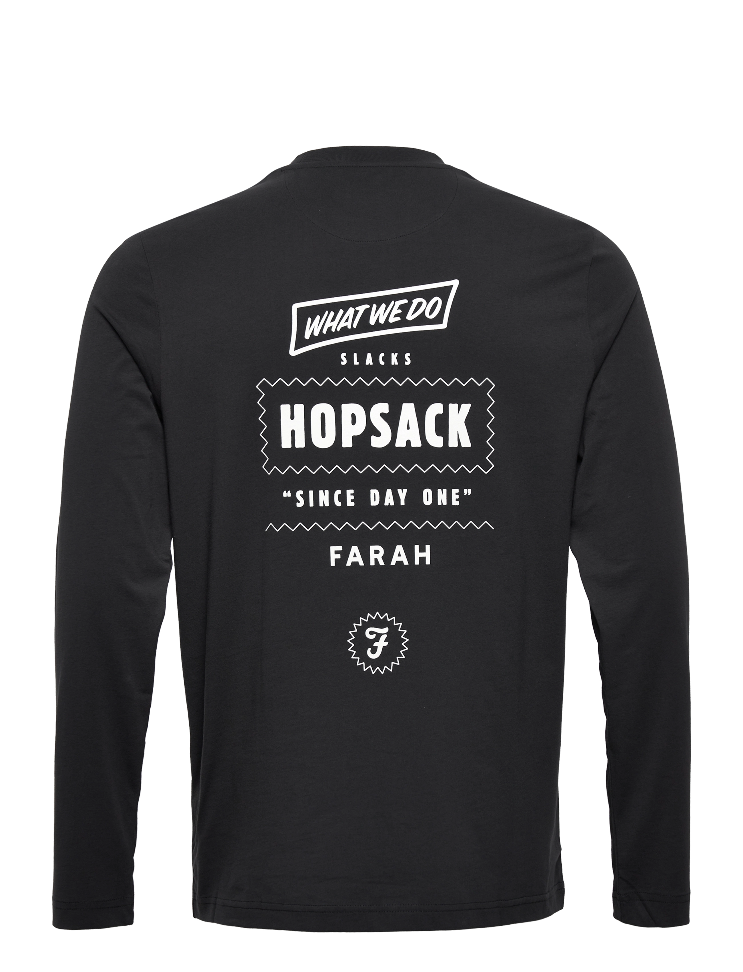 Farah - NEWLAND LS GRAPHIC TEE - black - 1