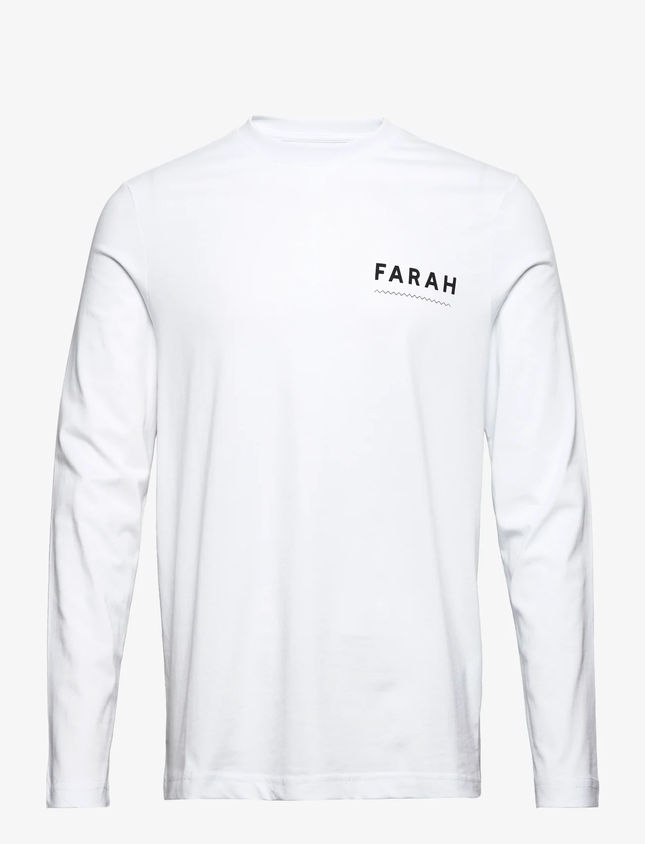 Farah - NEWLAND LS GRAPHIC TEE - langærmede t-shirts - white - 0