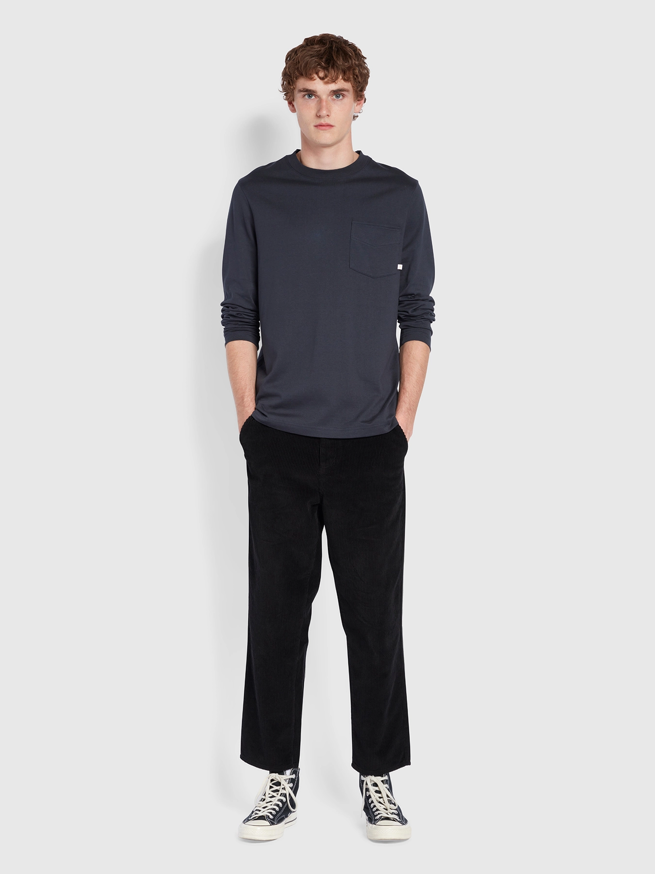 Farah - WEYMOUTH LS PKT TEE - true navy - 4