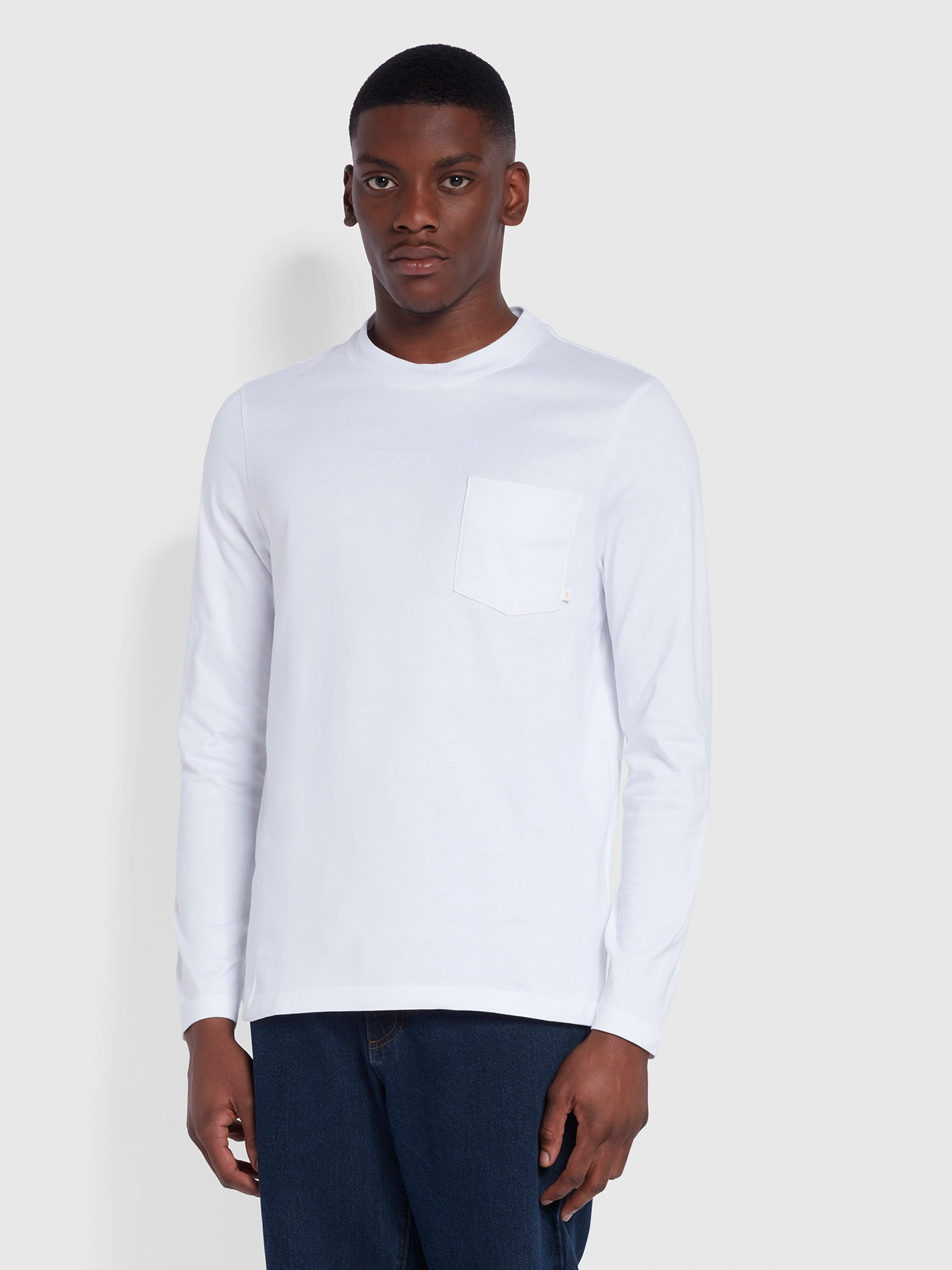 Farah - WEYMOUTH LS PKT TEE - white - 2