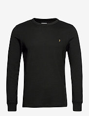 Farah - WORTHINGTON LS TEE - langærmede t-shirts - black - 0