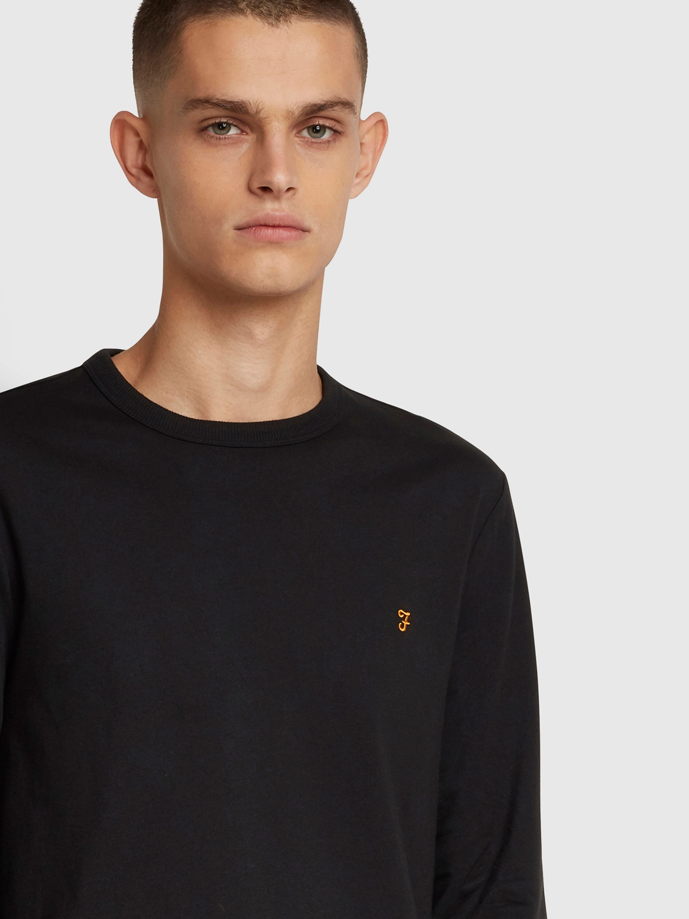 Farah - WORTHINGTON LS TEE - black - 4