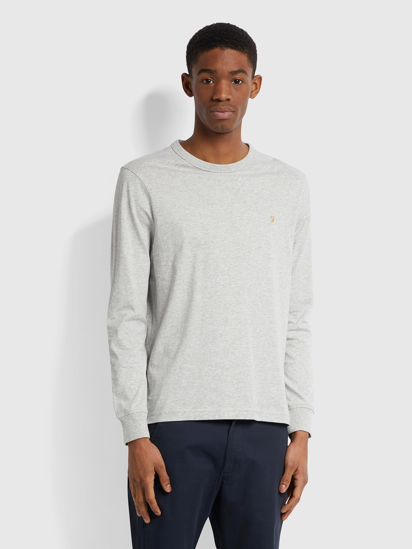 Farah - WORTHINGTON LS TEE - grey marl - 2