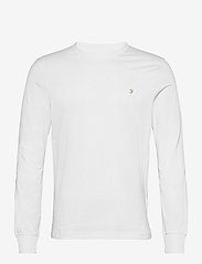 Farah - WORTHINGTON LS TEE - langærmede t-shirts - white - 0