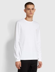 Farah - WORTHINGTON LS TEE - langærmede t-shirts - white - 2