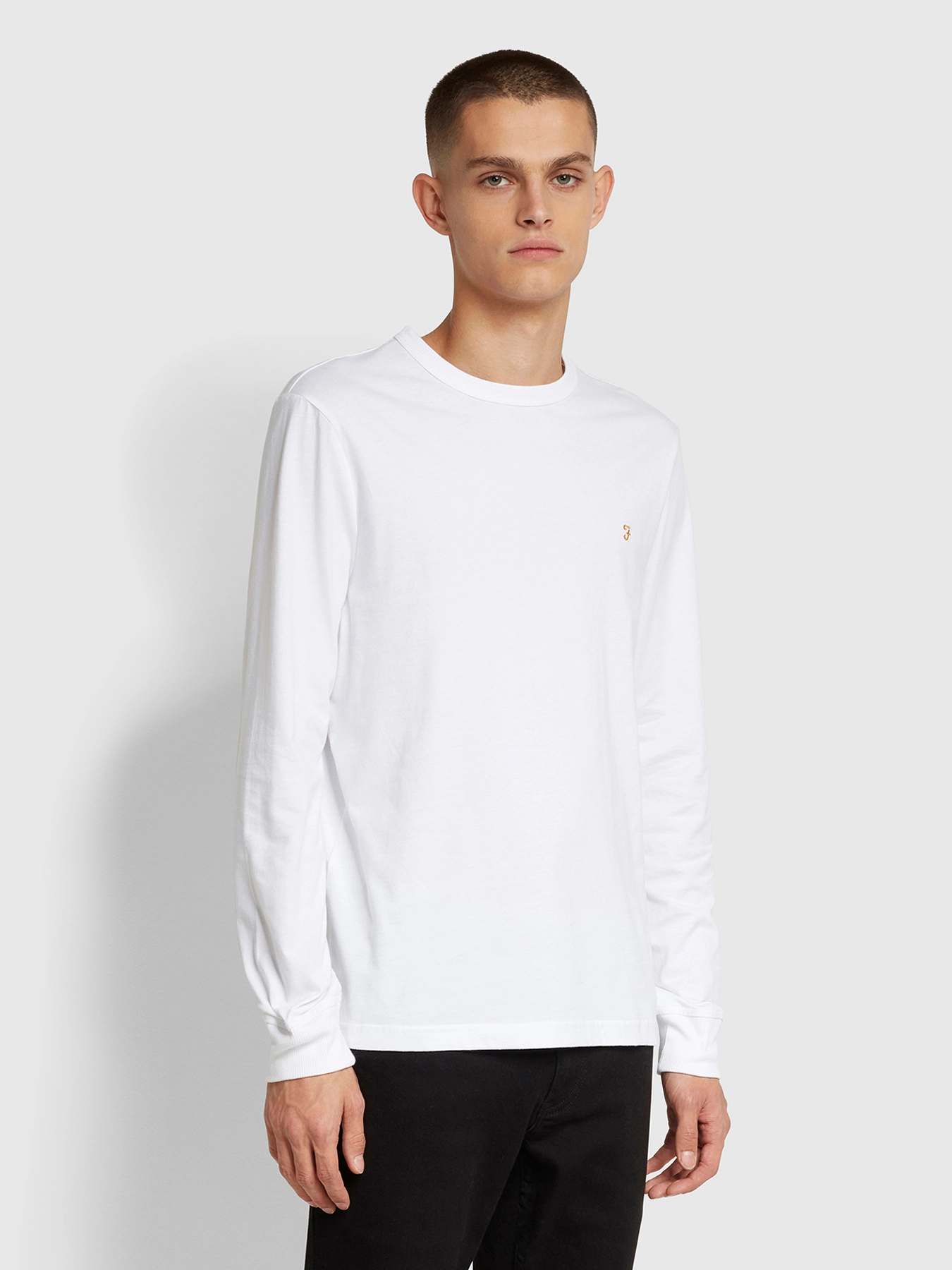 Farah - WORTHINGTON LS TEE - white - 2