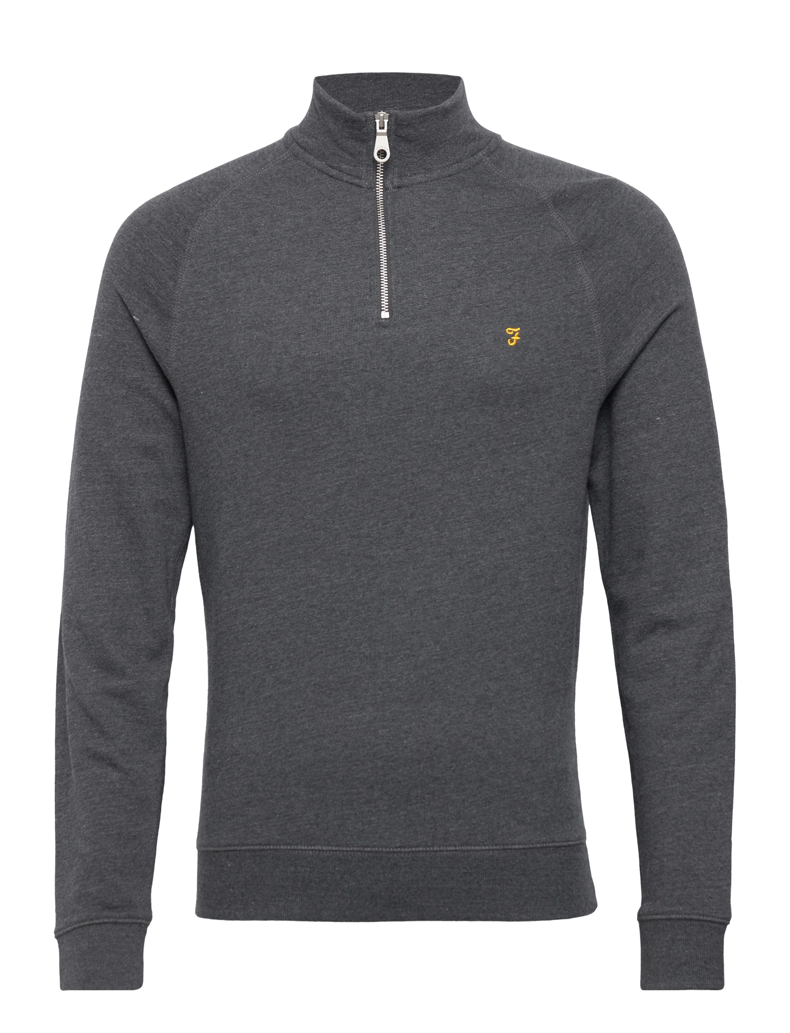 JIM 1/4 ZIP - FARAH GREY MARL